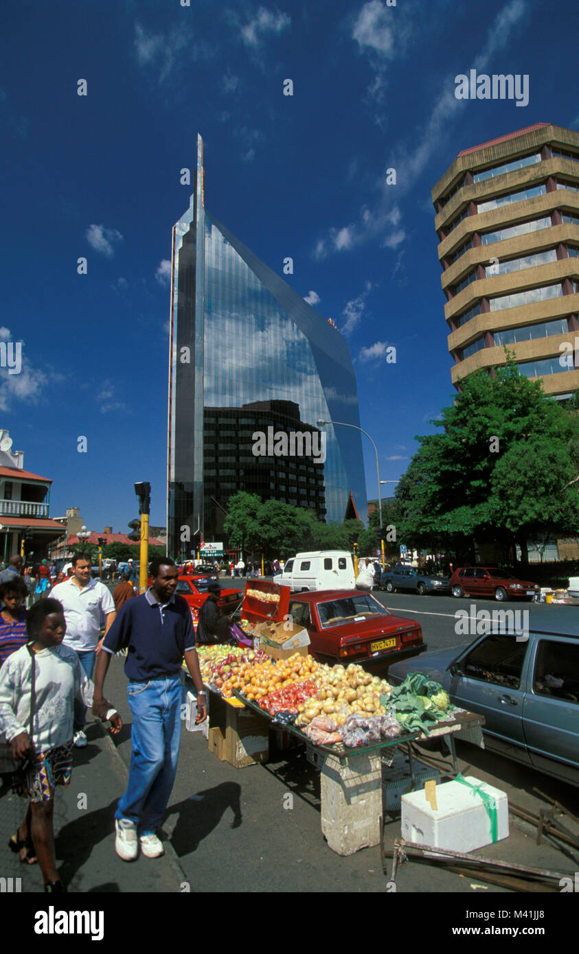 Sud Africa. Johannesburg. Centro citta'. A sinistra del centro business Centro Diamanti. Diritto di borsa. Foto Stock