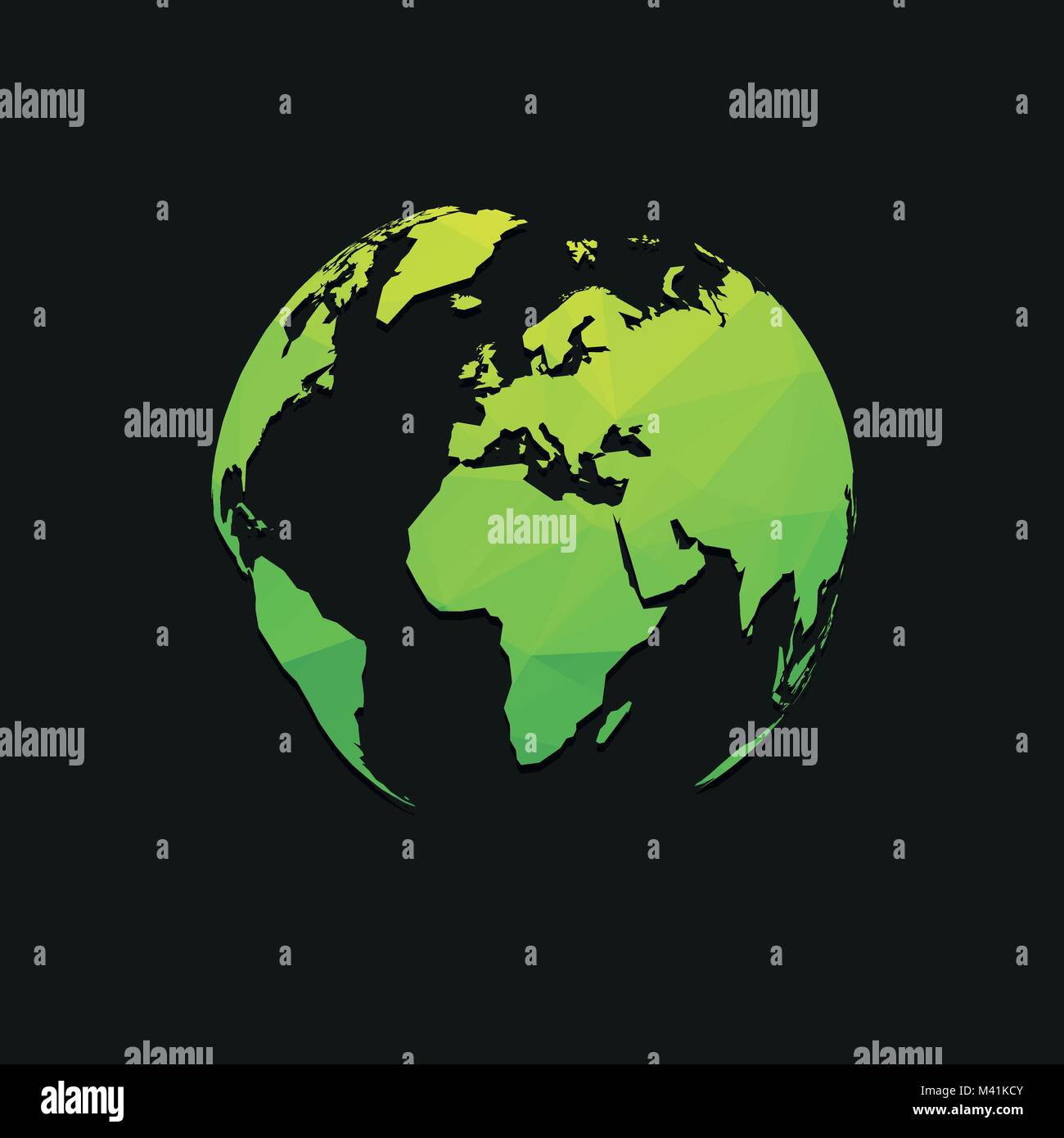 Il verde del pianeta terra Illustrazione Vettoriale