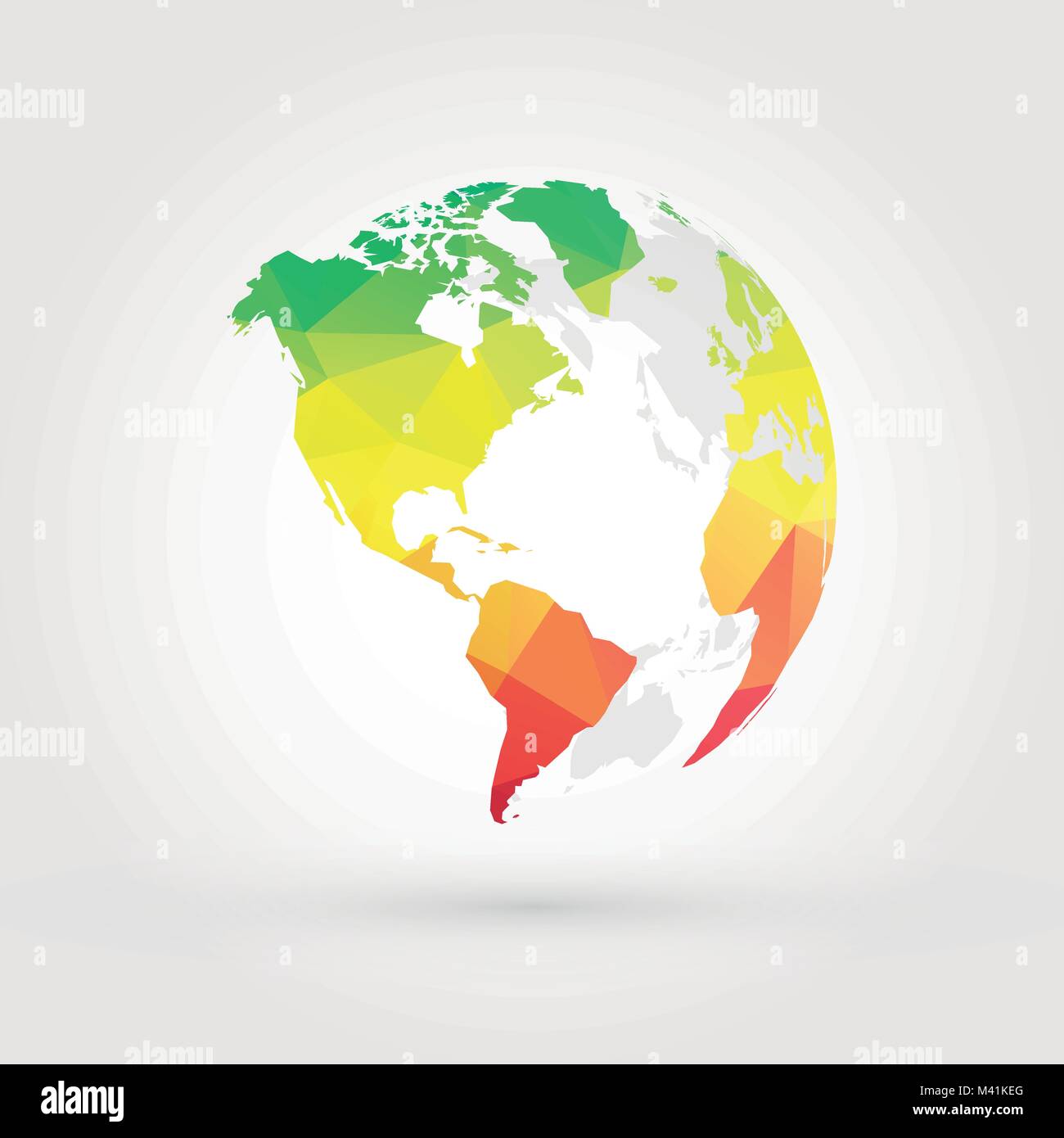 Colore globo geometrica pianeta terra america Illustrazione Vettoriale