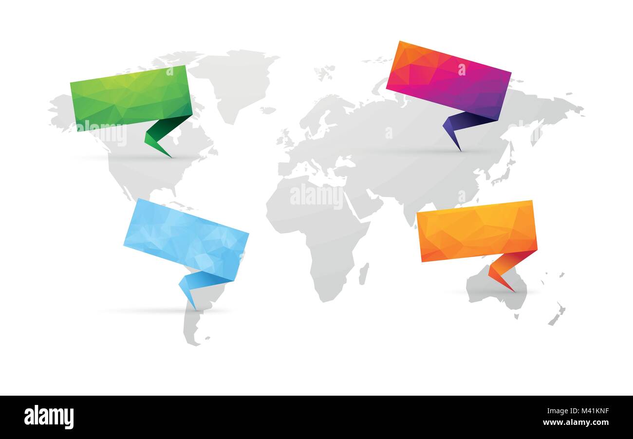 Set di segno colorato con blu mappa Mondo isolato Illustrazione Vettoriale Set di segno colorato con blu mappa Mondo isolato Illustrazione Vettoriale