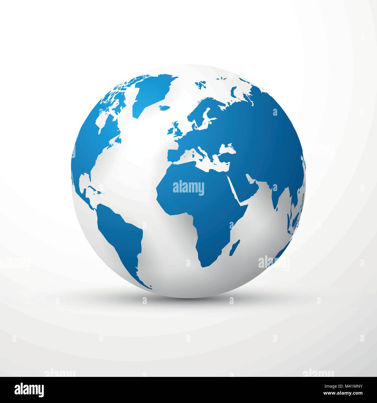 Blue globo terrestre Illustrazione Vettoriale