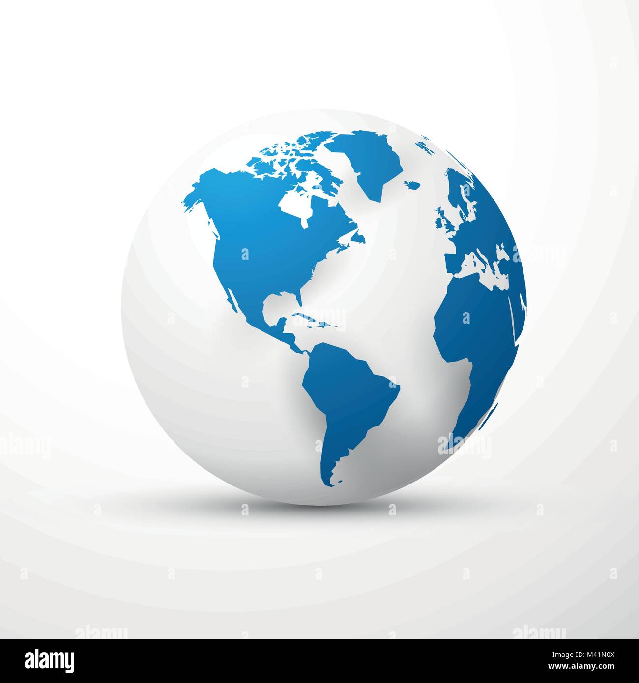 Blue Earth America del globo Illustrazione Vettoriale