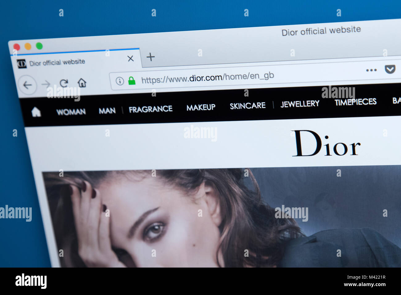 LONDON, Regno Unito - 8 FEBBRAIO 2018: la homepage del sito ufficiale di  Christian Dior - La comunità beni di lusso azienda il 8 febbraio 2018 Foto  stock - Alamy