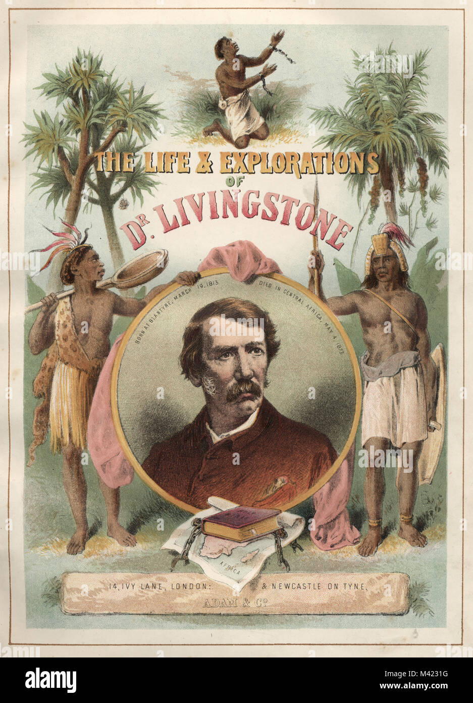 Pagina titolo della vita e le esplorazioni del Dottor David Livingstone Foto Stock