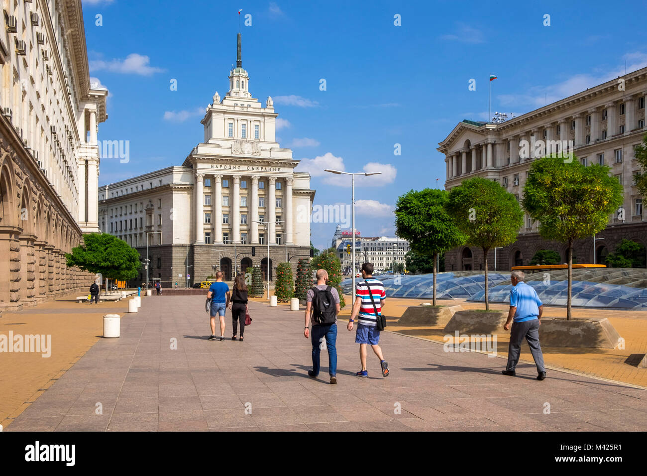 Sofia, Bulgaria - edificio del Consiglio dei ministri, un punto di riferimento nel centro di Sofia, Bulgaria, Europa Foto Stock