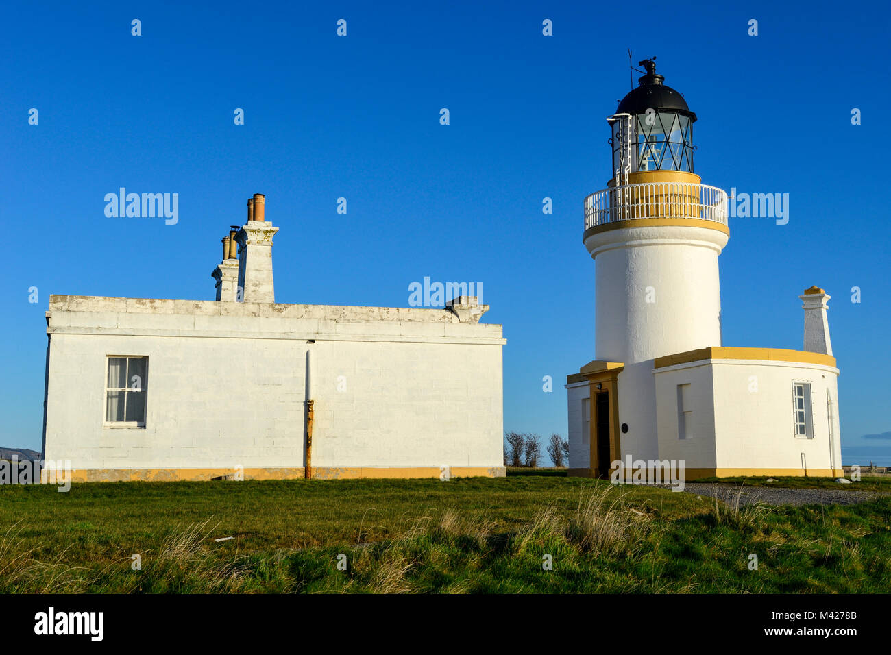 Chanonry Faro Chanonry punto sulla Black Isle in Ross & Cromarty, regione delle Highlands, Scozia Foto Stock