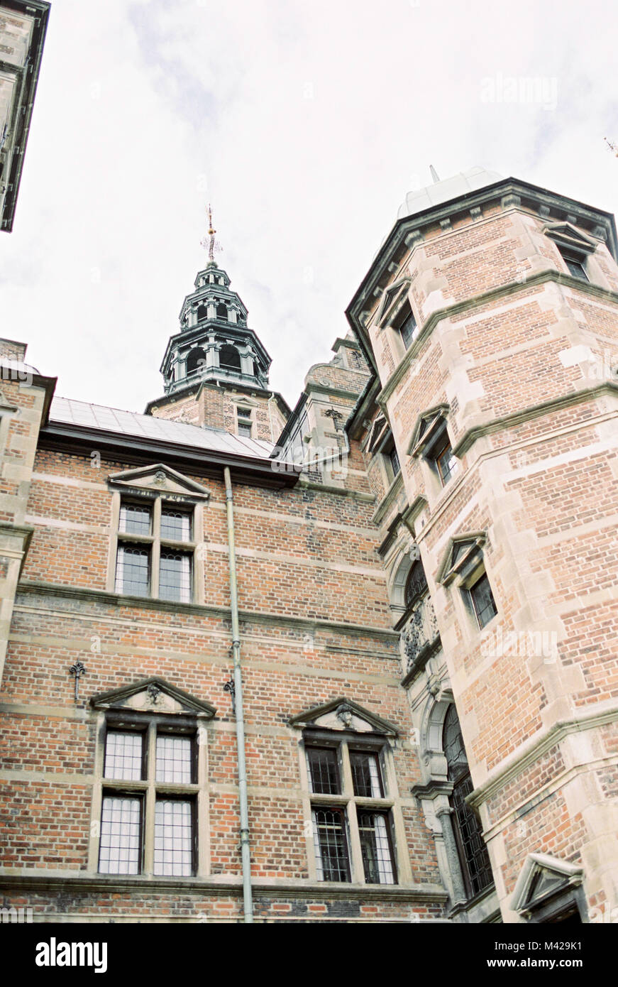 Dettaglio colpo di Castello Rosenburg Copenhagen DANIMARCA. Girato su pellicola. Foto Stock