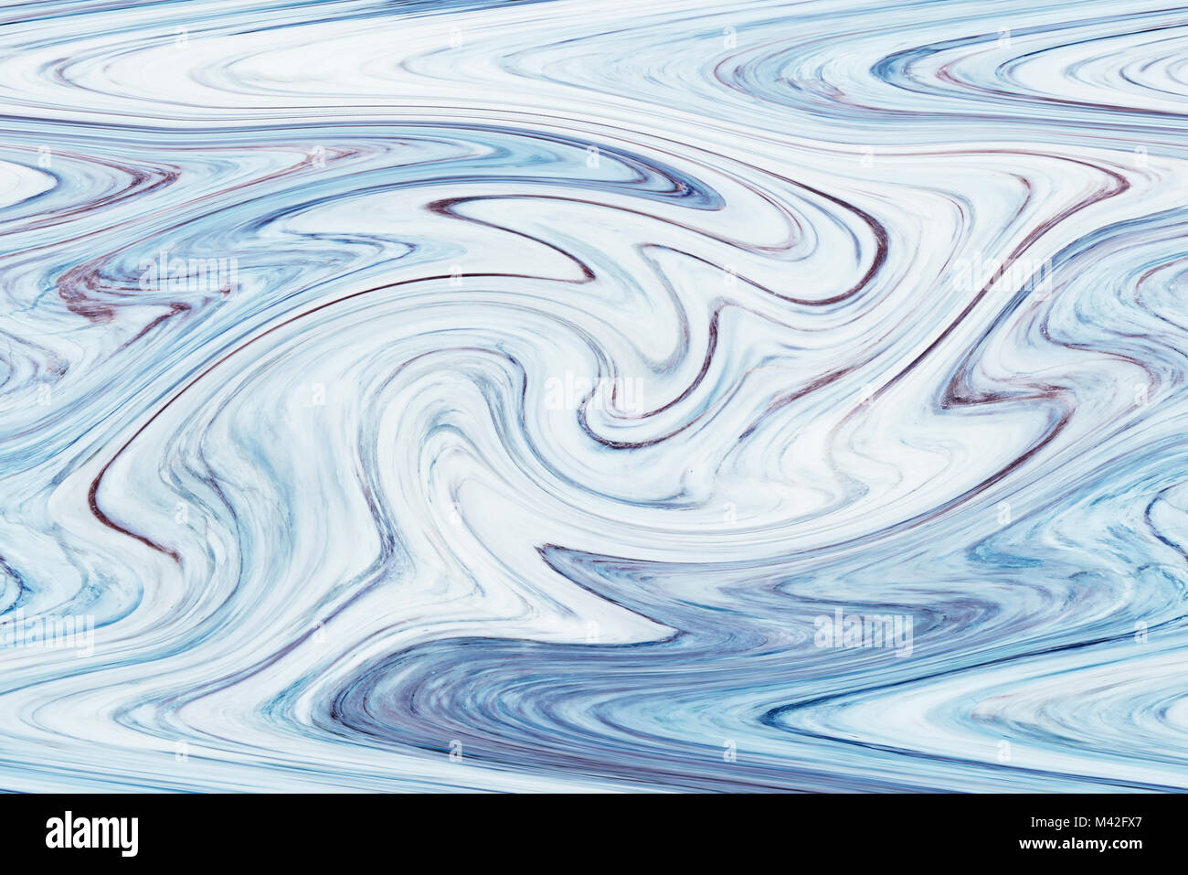 Sfondo astratto dai colori blu e bianco marmo tono texture con spirale e la curva per effetto filtrato. Lusso ed eleganza pattern simile acqua co Foto Stock