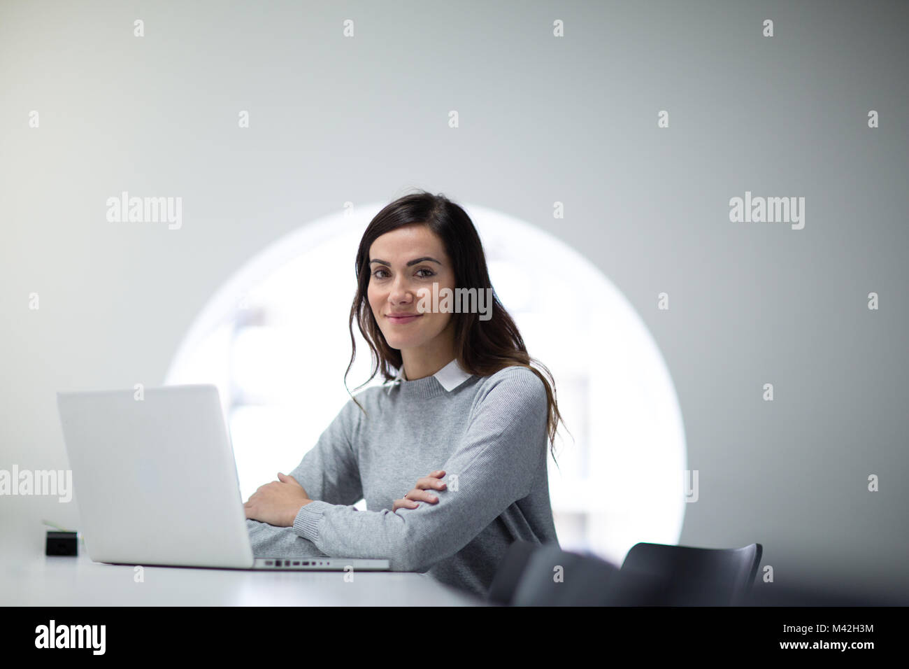 Ritratto di imprenditrice sorridente Foto Stock