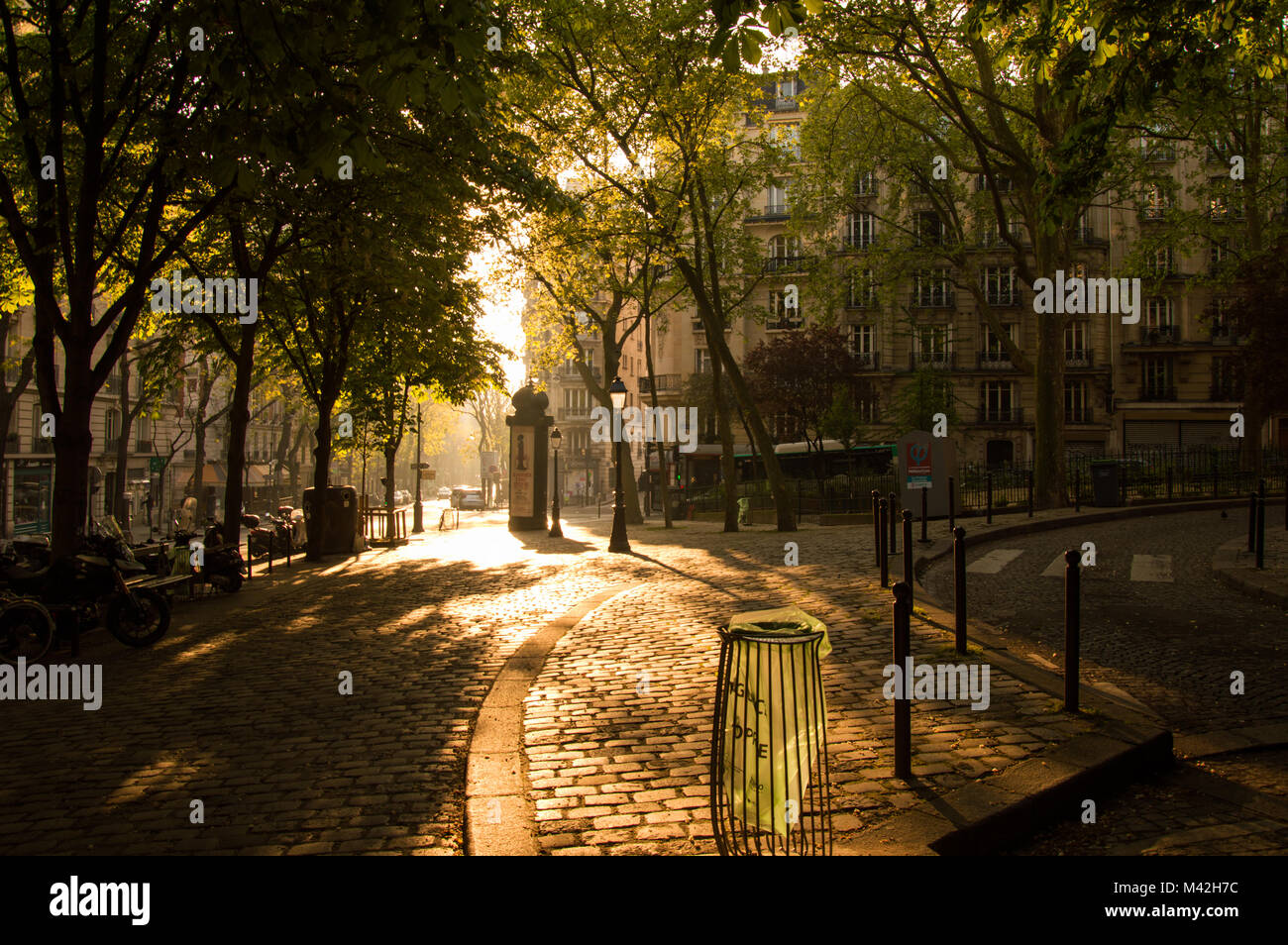 Montmartre nelle prime ore del mattino Foto Stock