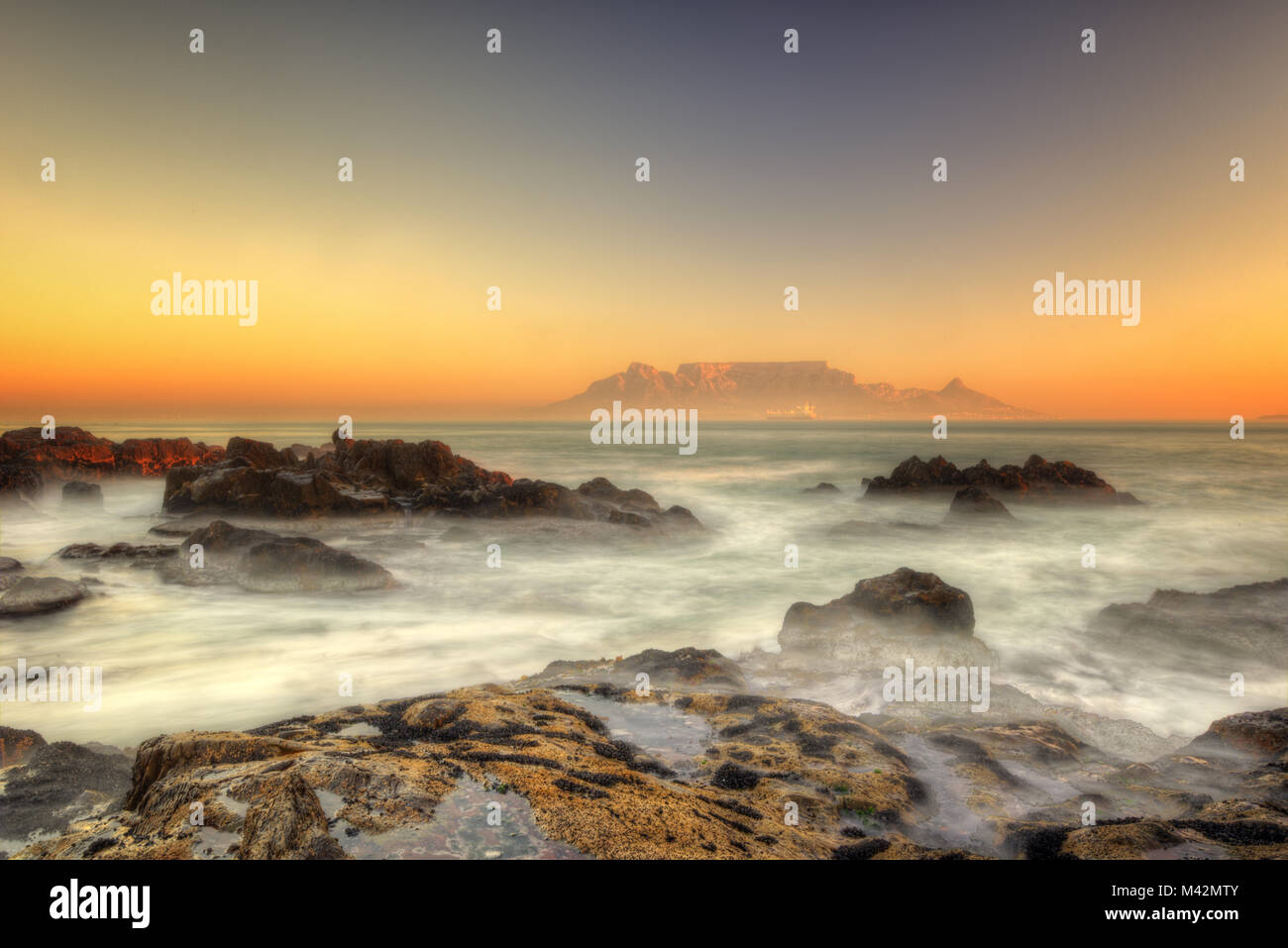 Sud Africa Capetown Beach Sunset adottate nel 2015 Foto Stock
