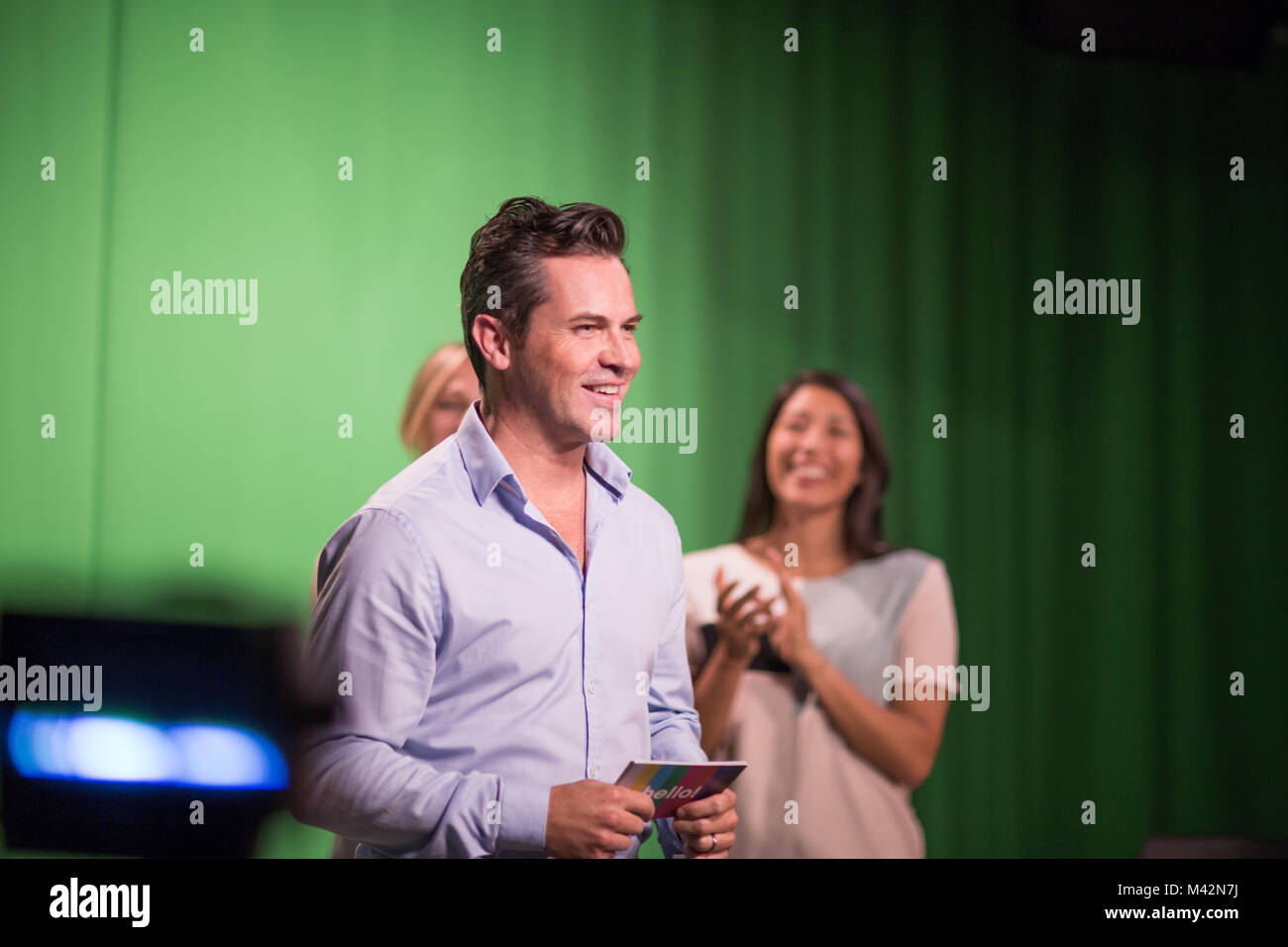 La registrazione di una schermata verde mostra Foto Stock