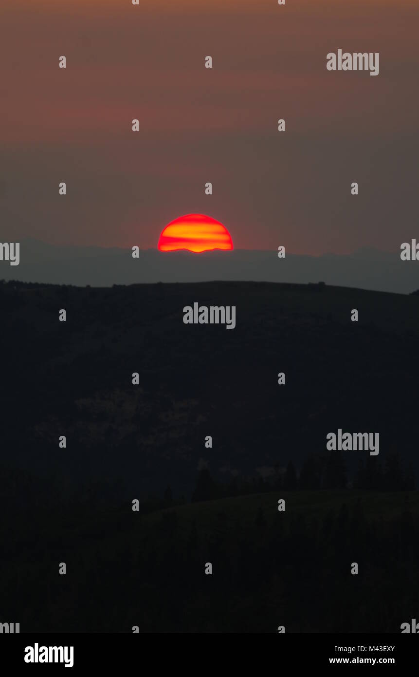 Sunrise visto nel sud dello Utah Foto Stock