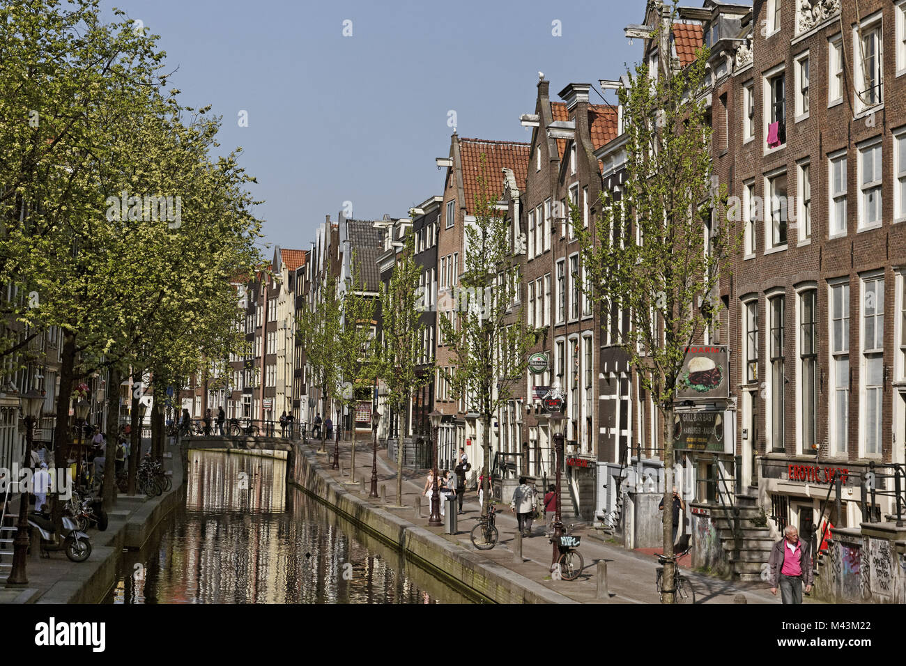 Amsterdam, Redlight district, Oudezijds Achterburg Foto Stock