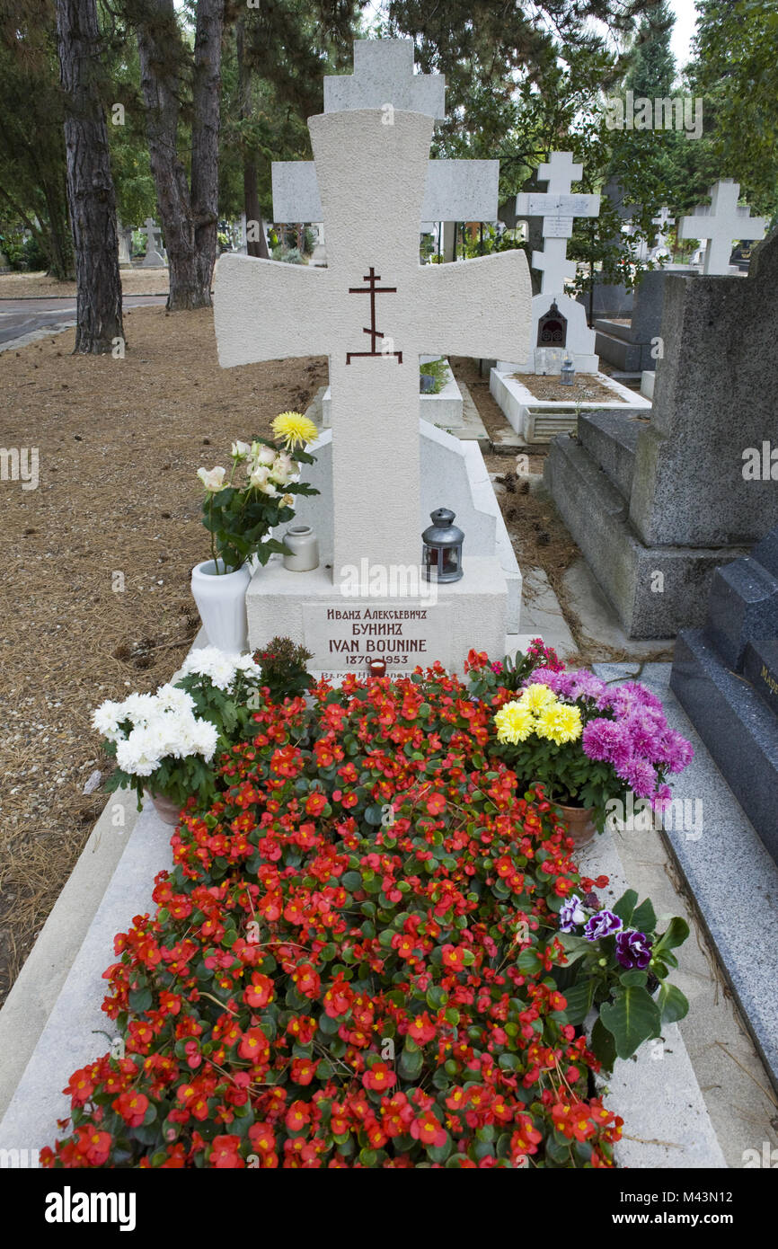 Cimitero russo in Francia- Sainte-Genevieve-des-Bois. Foto Stock
