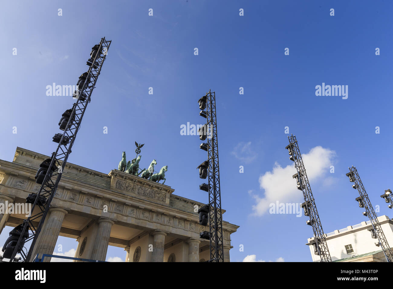 Berlino è quasi pronto per il 9 novembre Foto Stock