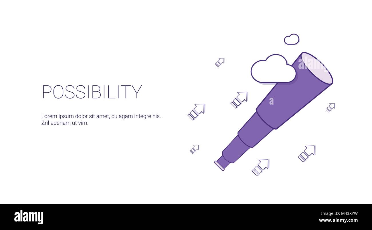 Possibilità di banner per il Web con spazio copia la motivazione di business Concept Illustrazione Vettoriale