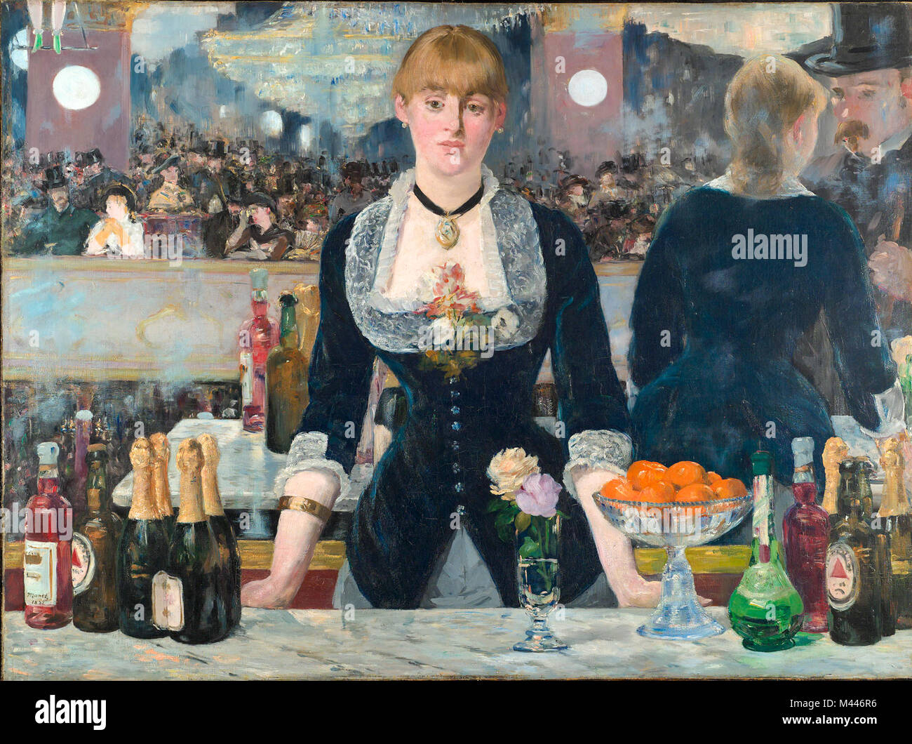 Édouard Manet, un bar a Folies-Bergère (Onu Bar Folies-Bergère aux), 1882 Foto Stock