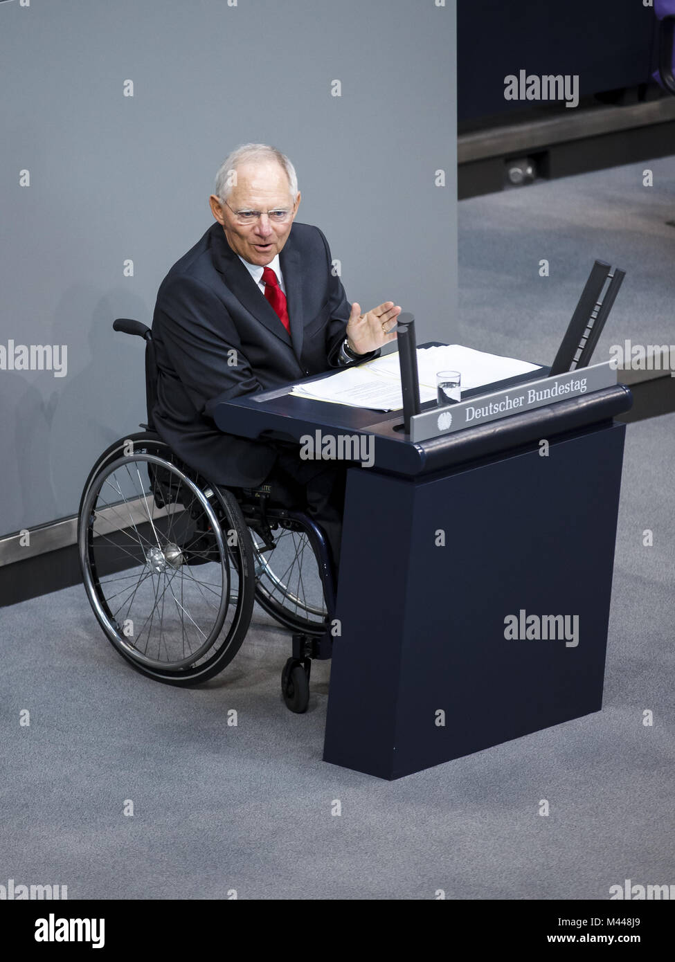 Wolfgang Schäuble (CDU) introduce il progetto di bilancio del 2014. Foto Stock