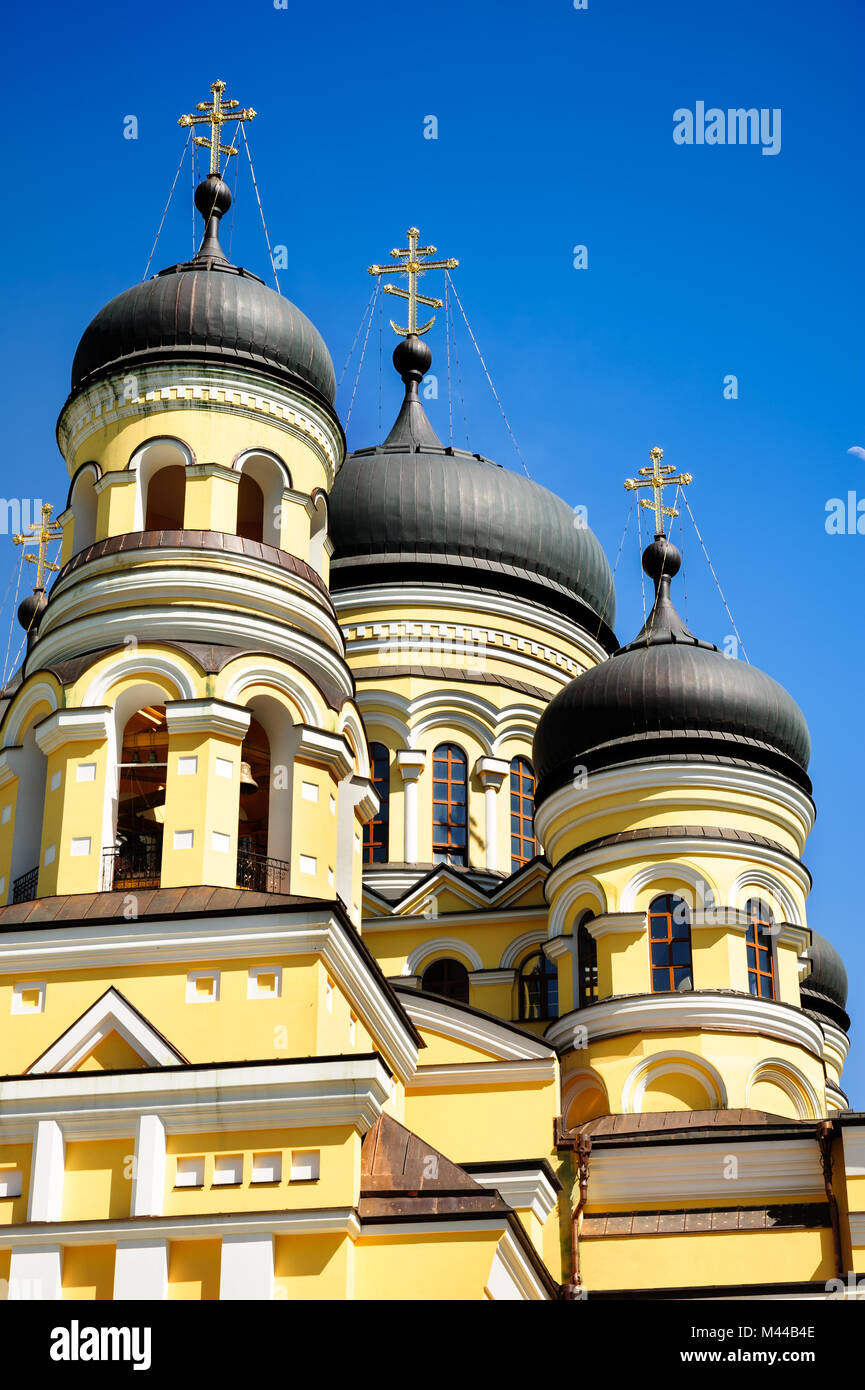 La chiesa principale del monastero Hancu, Repubblica Moldova Foto Stock