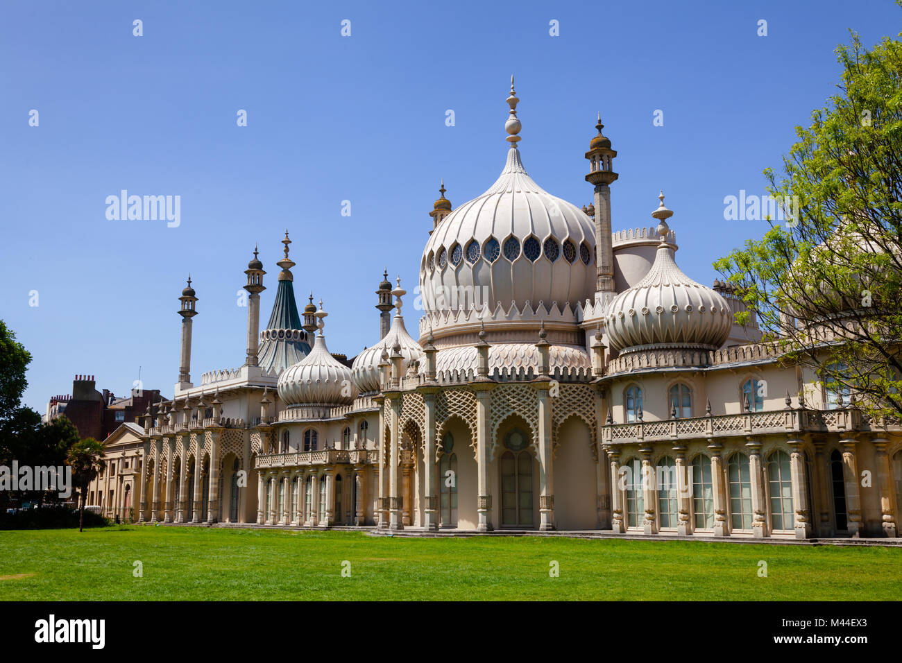 Il Royal Pavilion (Padiglione di Brighton), ex residenza reale costruita in stile Indo-Saracenic in Brighton, East Sussex, Inghilterra meridionale, Regno Unito Foto Stock