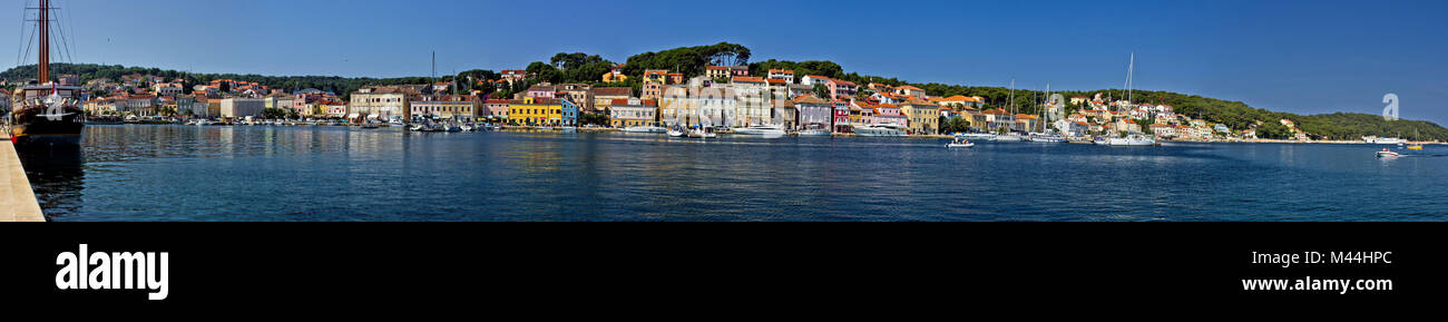 Mali Losin bay - ampia megapanoramic vista città II Foto Stock