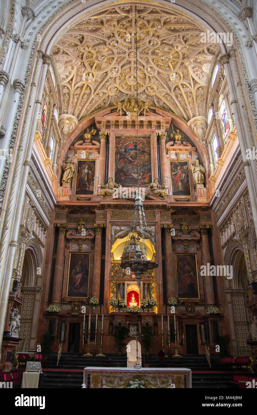 Cordoba in Spagna: parte della grande moschea (o Mezquita), ora cattedrale di Cordoba Foto Stock