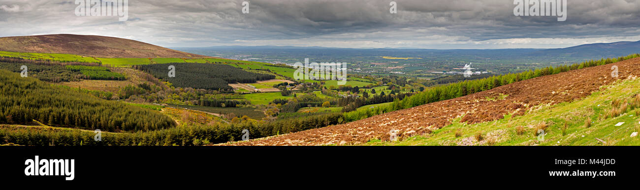 Panorama delle montagne Comeragh, Irlanda Foto Stock