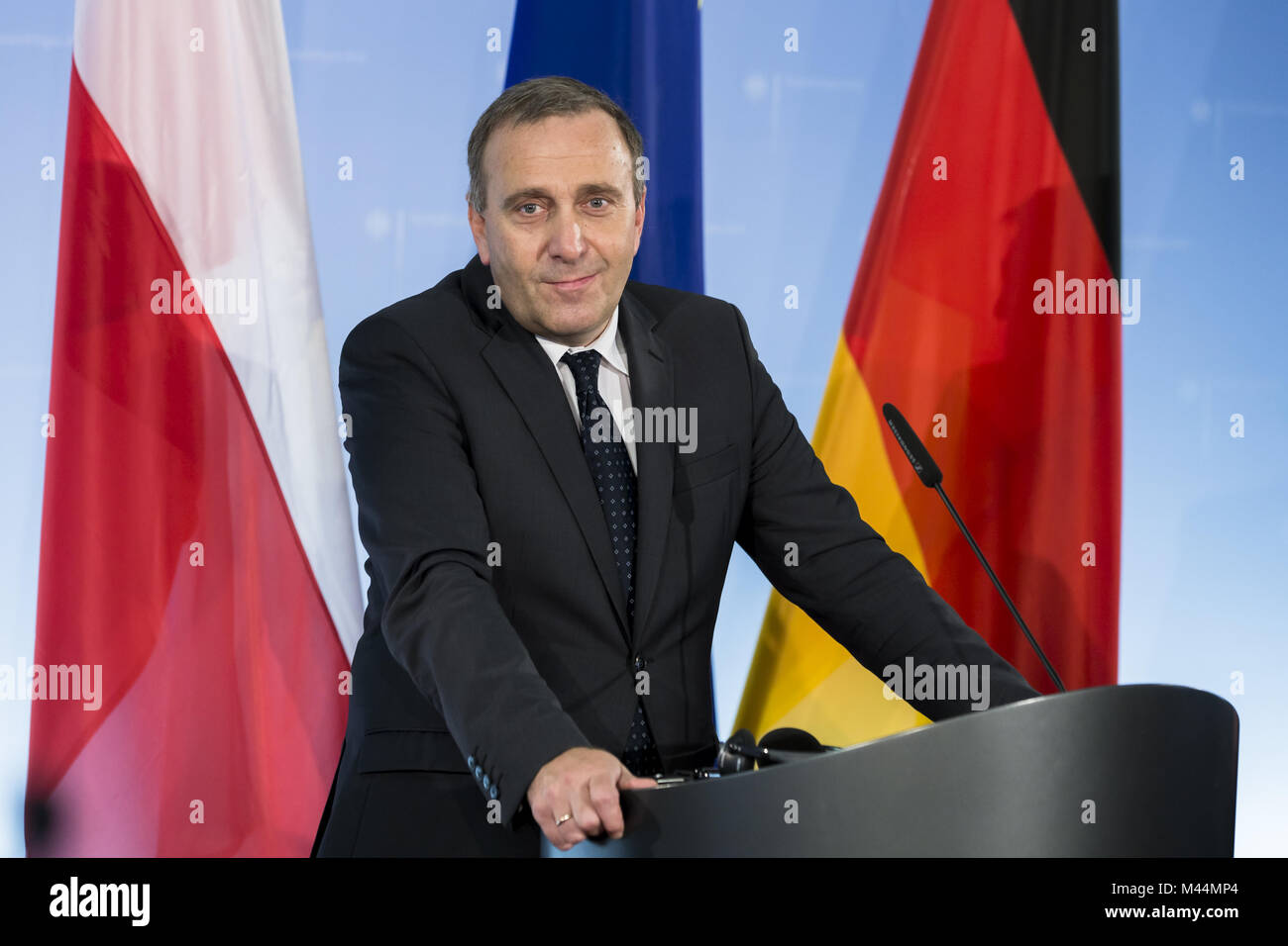 Steinmeier incontra il ministro degli Esteri polacco Schetyna Foto Stock