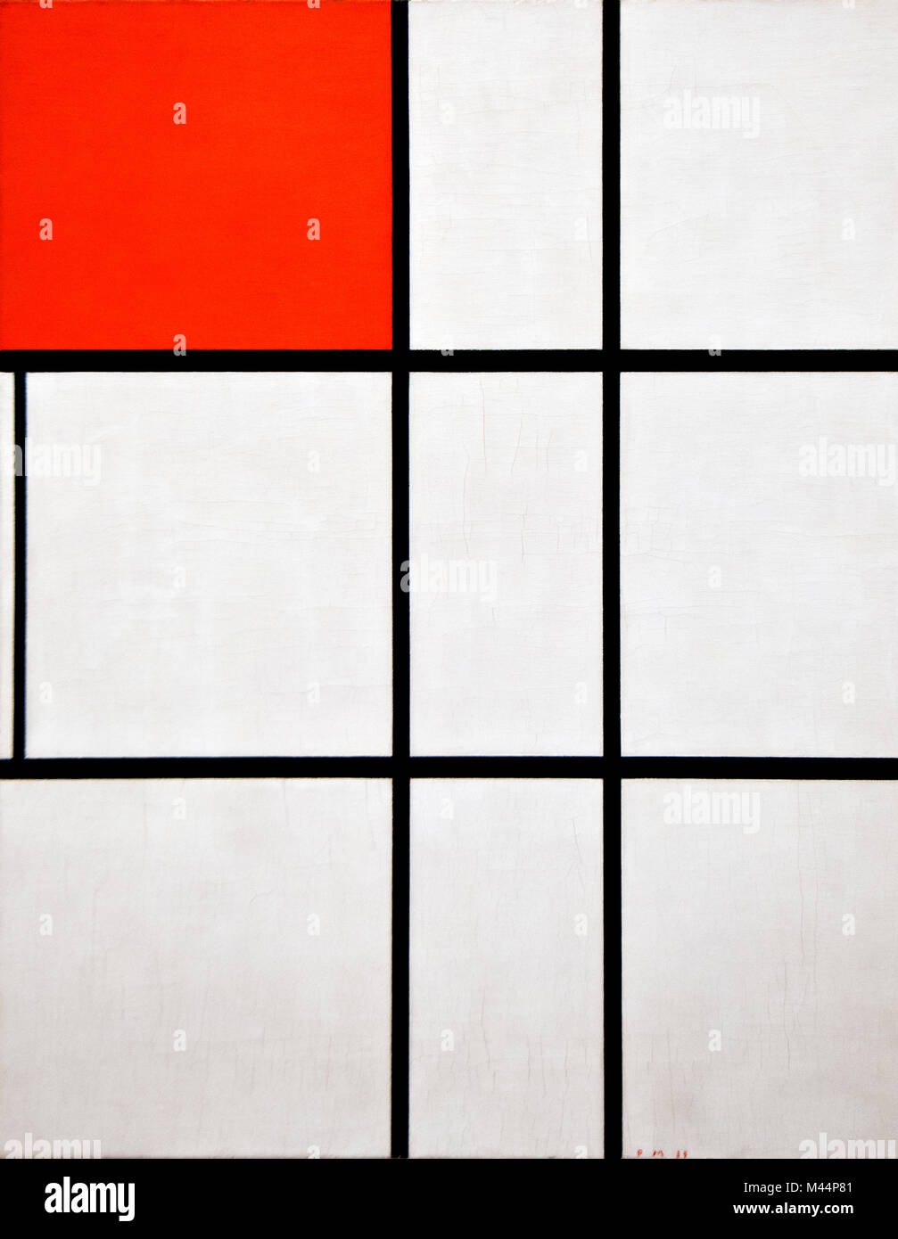 Piet Mondrian - Composizione B (II) con Rosso (1935) Foto Stock