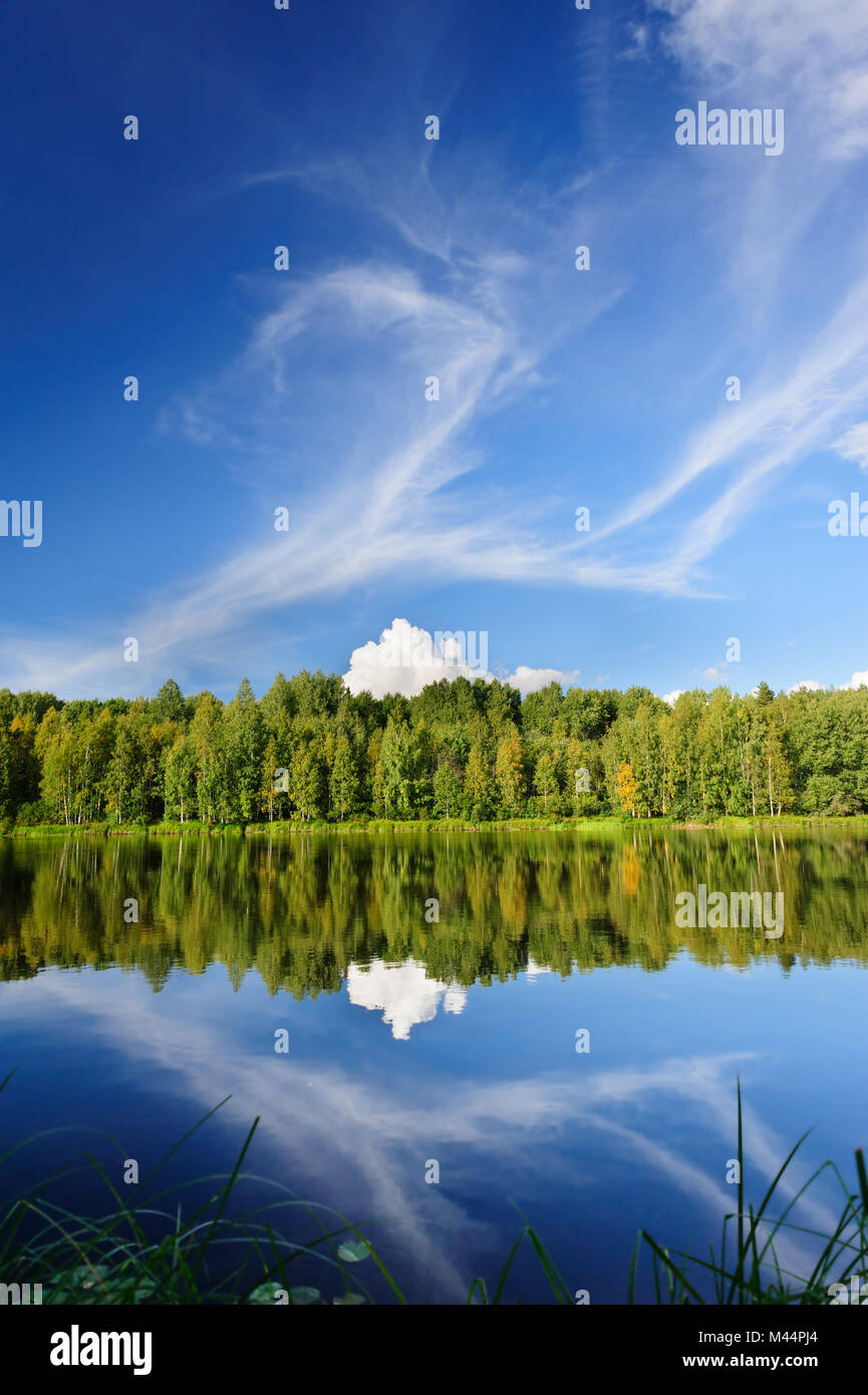Nord del fiume e boschi Foto Stock