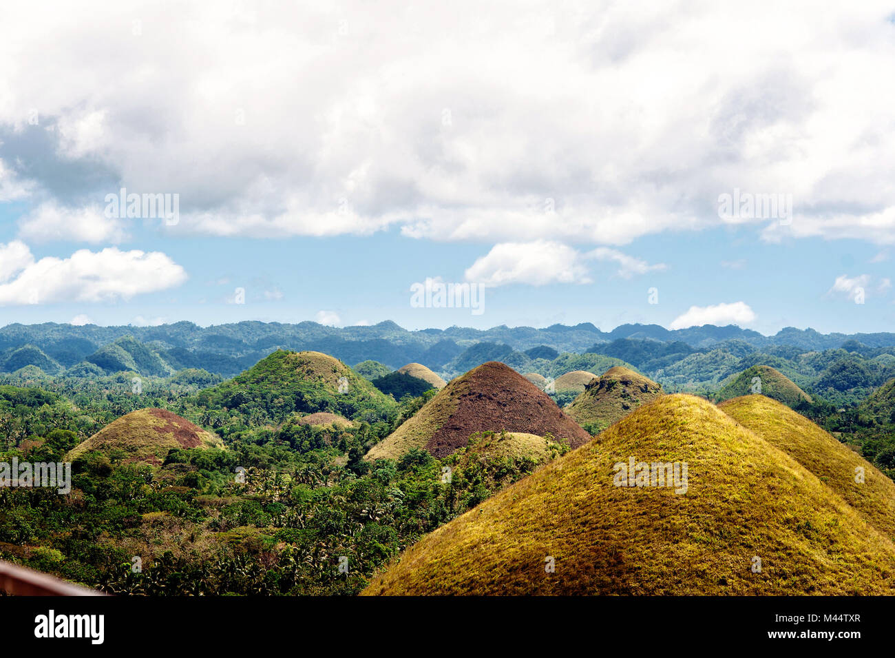 Posto unico. Montagne. Chocolate Hills Bohol Filippine Foto Stock