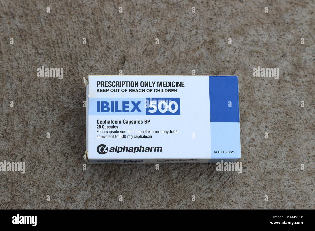 Ibilex 500mg capsule in una scatola Foto Stock
