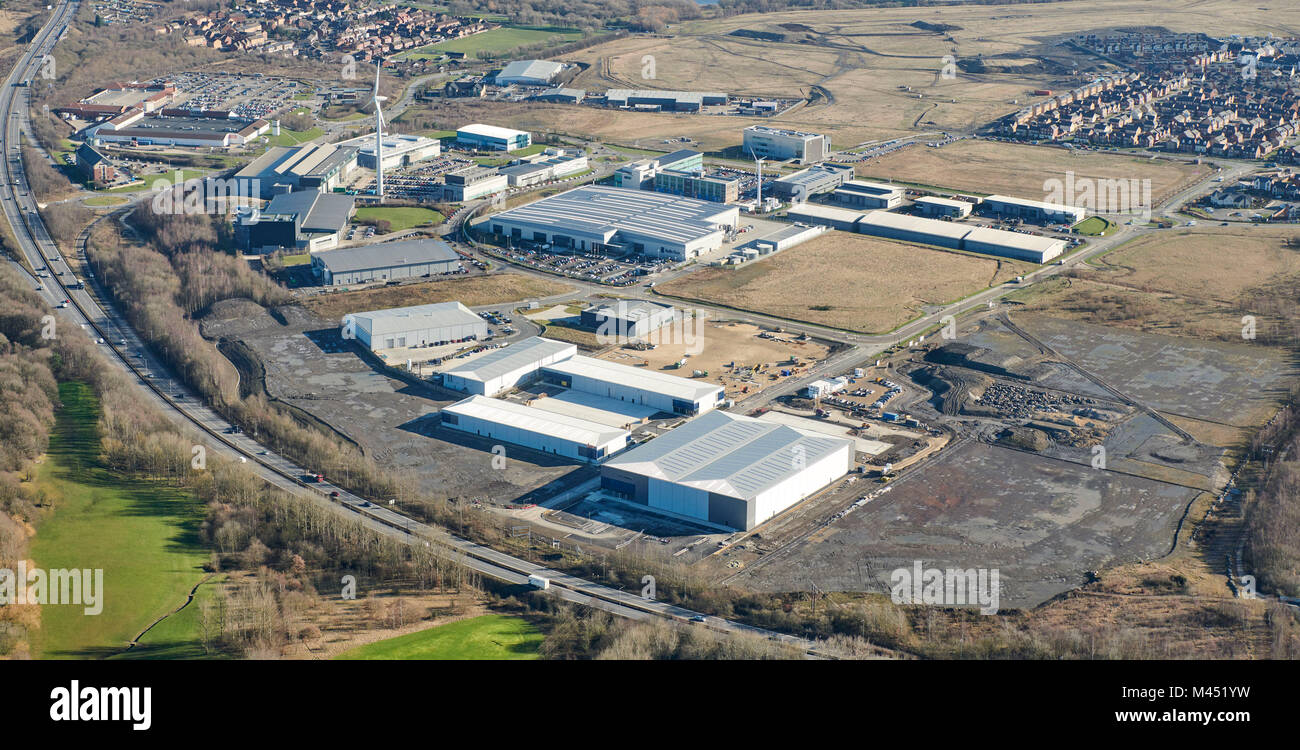 Fabbricazione avanzata Park, Sheffield, Inghilterra settentrionale, UK, vista aerea Foto Stock