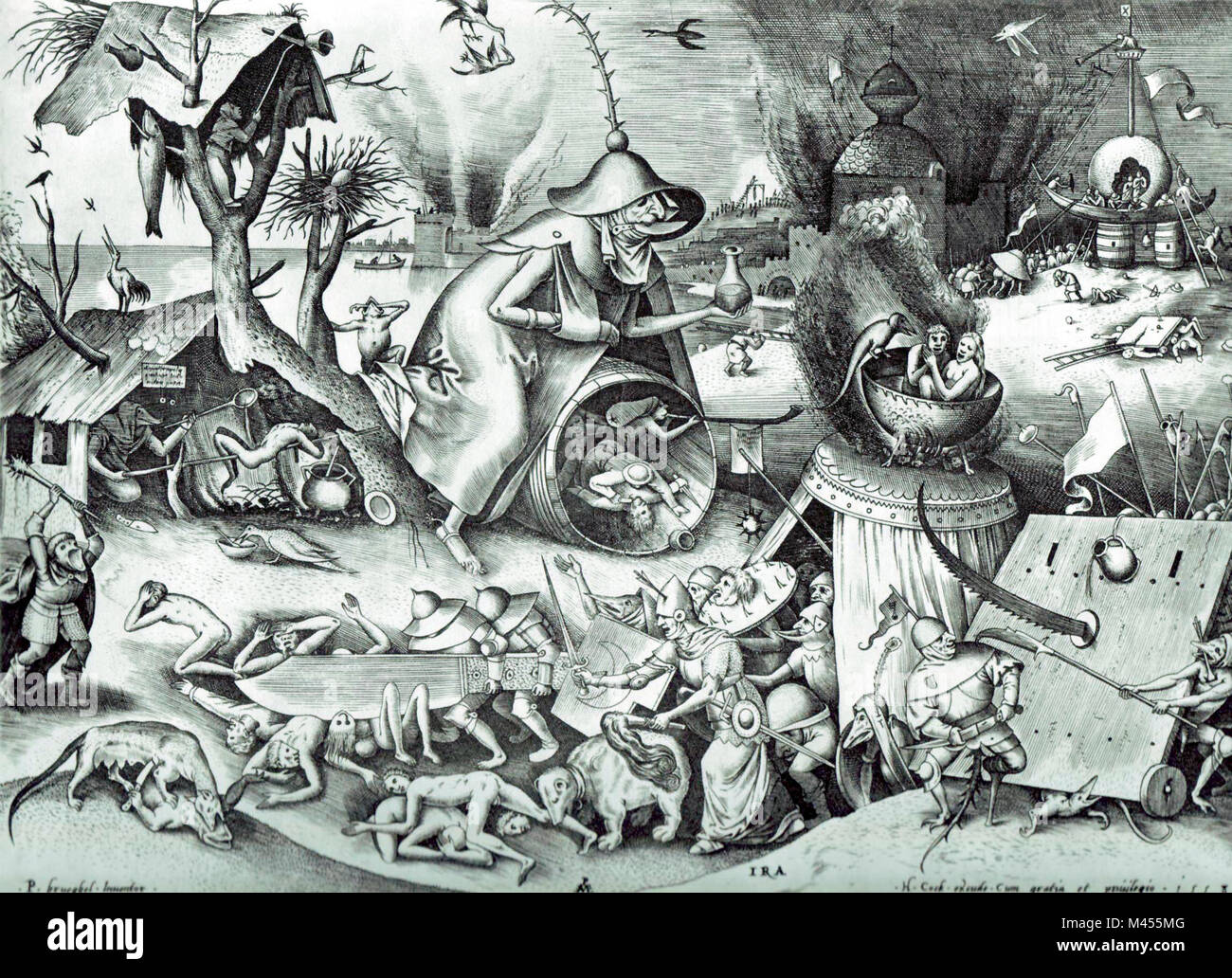 Pieter Bruegel, i sette peccati capitali, 1558 Foto Stock
