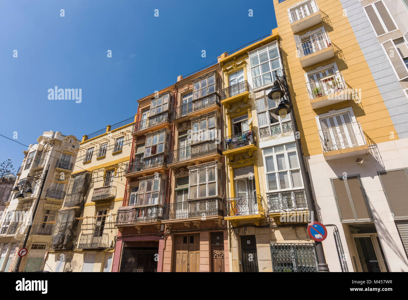 Appartamenti nella città di Cartagena, Spagna. Foto Stock