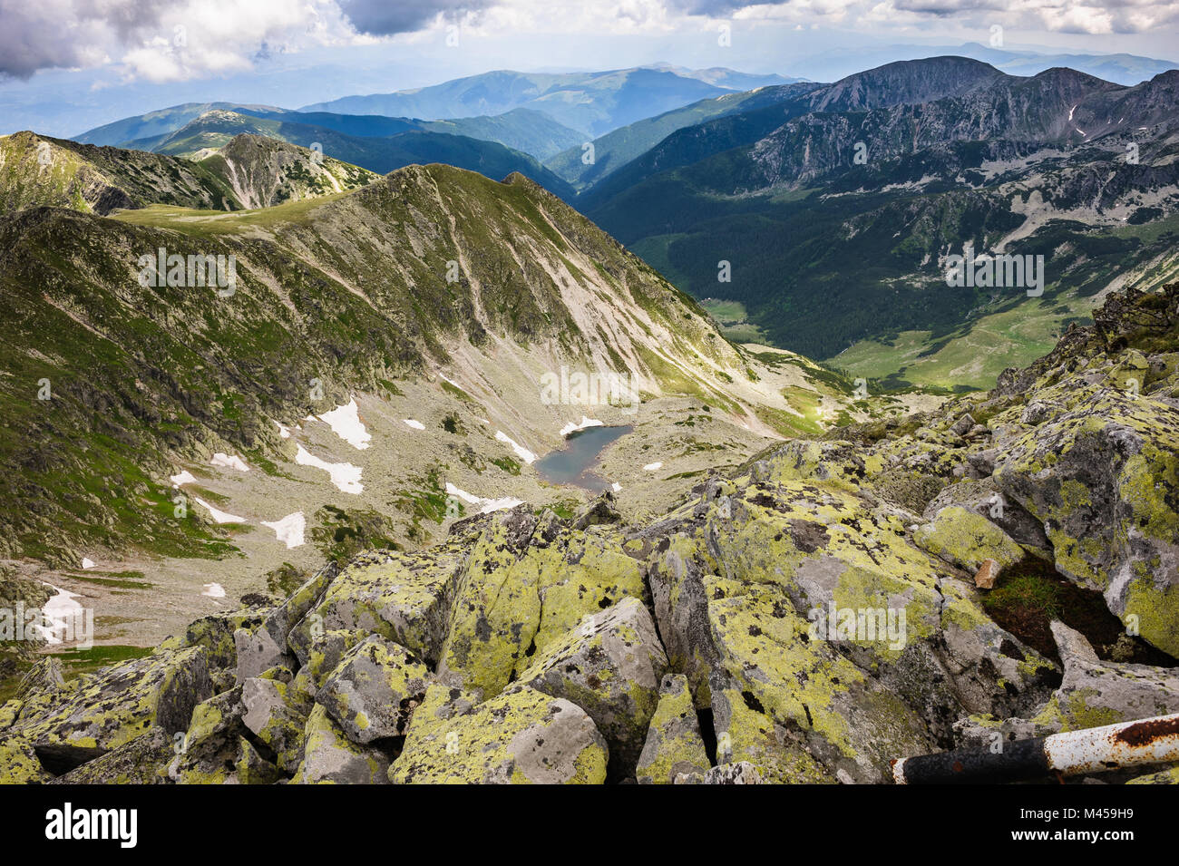 Hi-res panorama di montagne Retezat, Romania, Europa Foto Stock