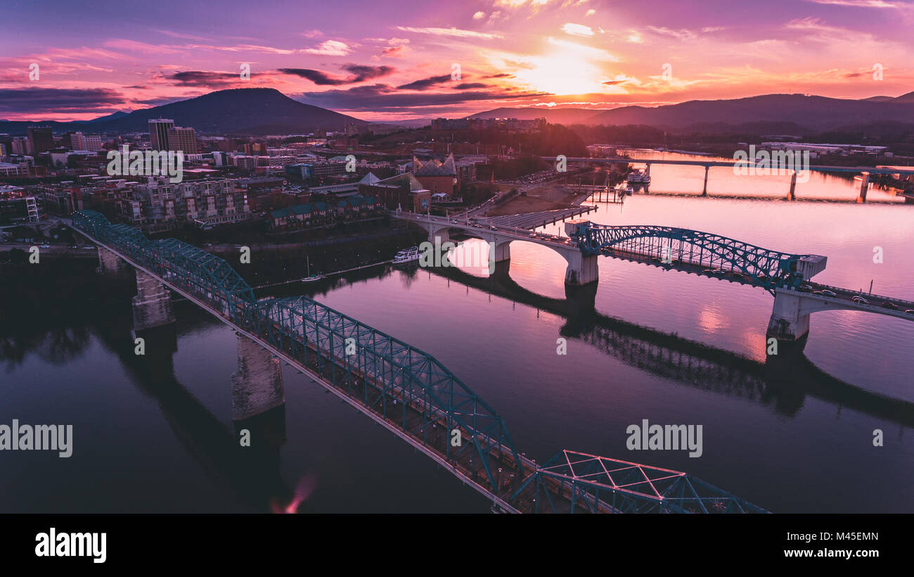 Drone foto della città Foto Stock