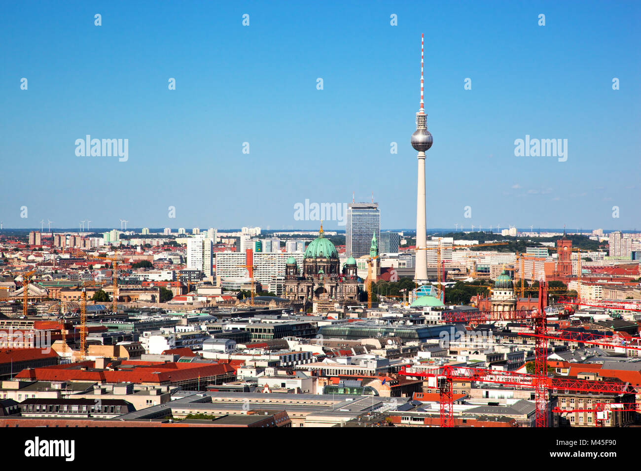 Panorama di Berlino. Berlin Catherdral e la Torre della TV Foto Stock