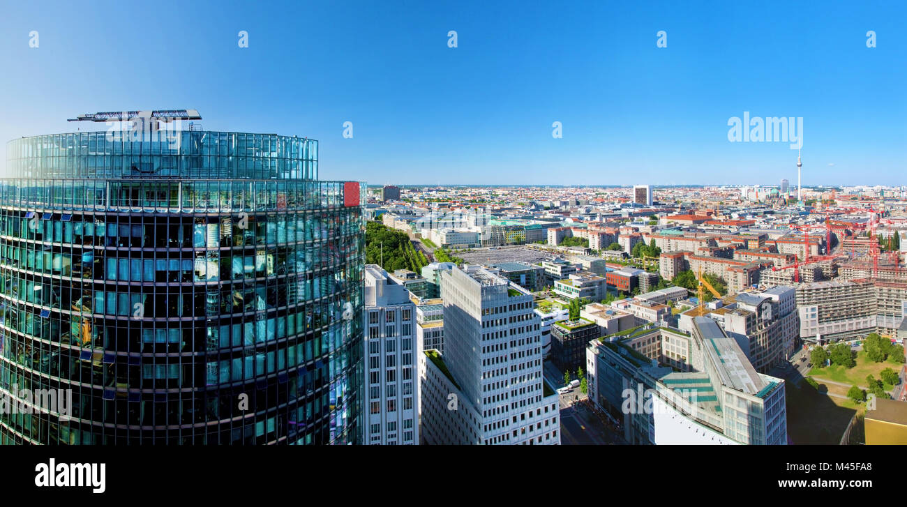 Panorama di Berlino. Berlin Catherdral e la Torre della TV Foto Stock
