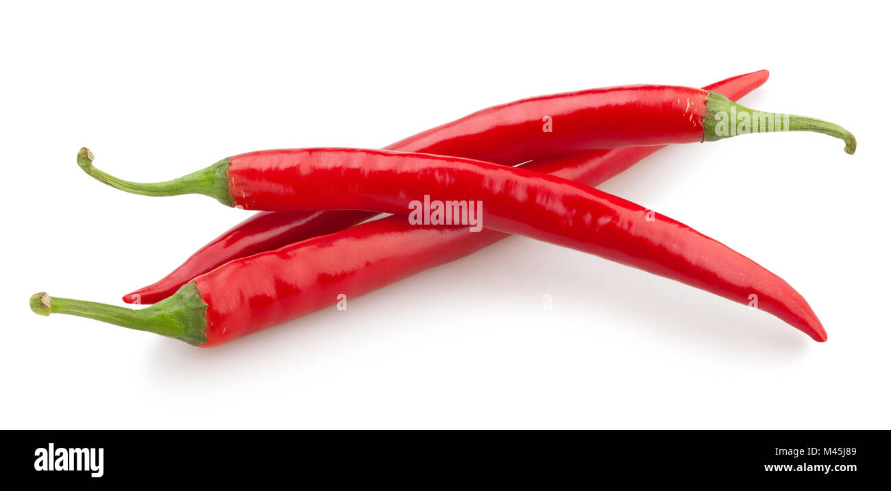 Peperoncino percorso isolato Foto Stock