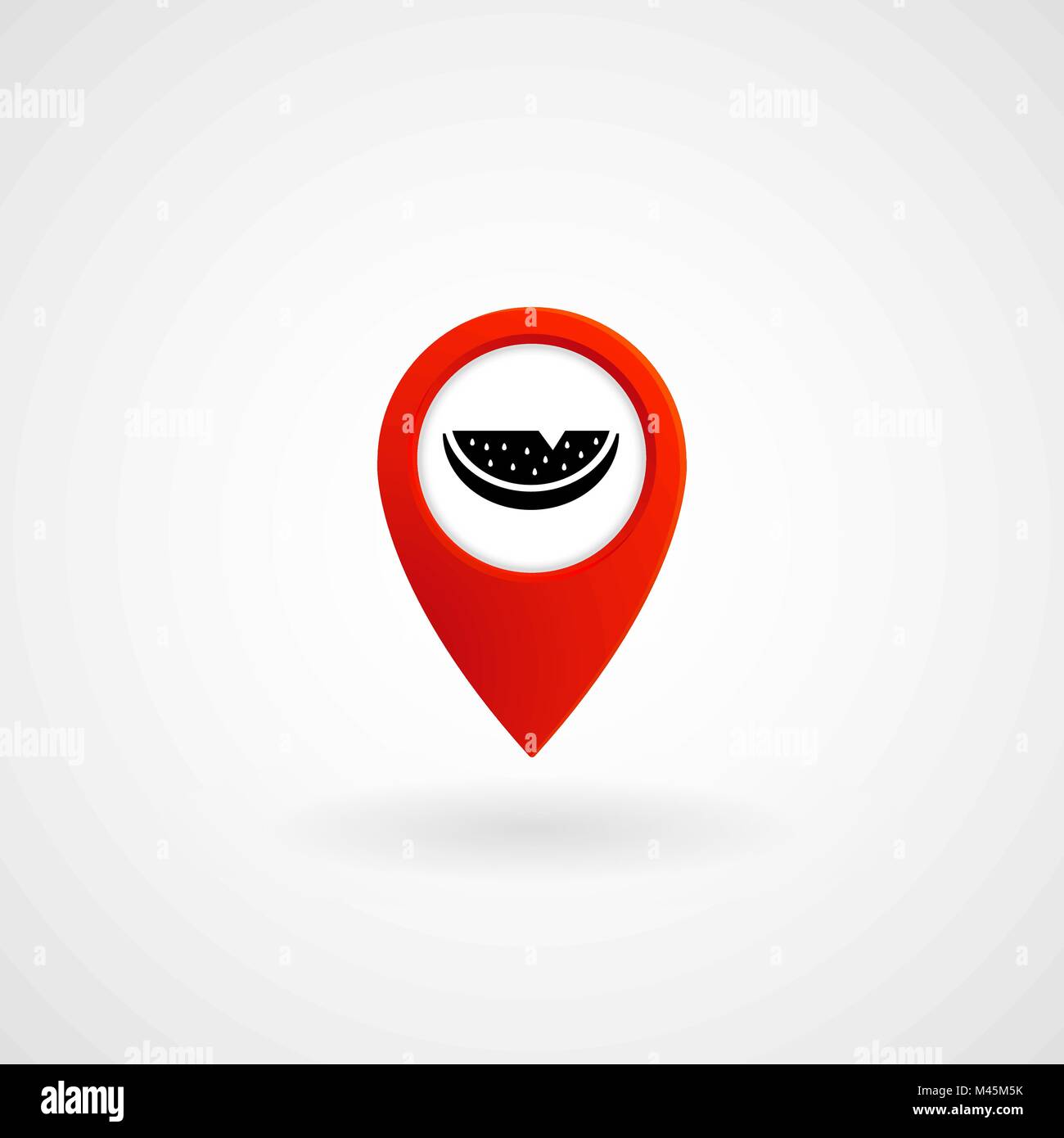 Red Icona Localizzazione per il fruttivendolo, vettore illustrazione, file EPS Illustrazione Vettoriale Red Icona Localizzazione per il fruttivendolo, vettore illustrazione, file EPS Illustrazione Vettoriale