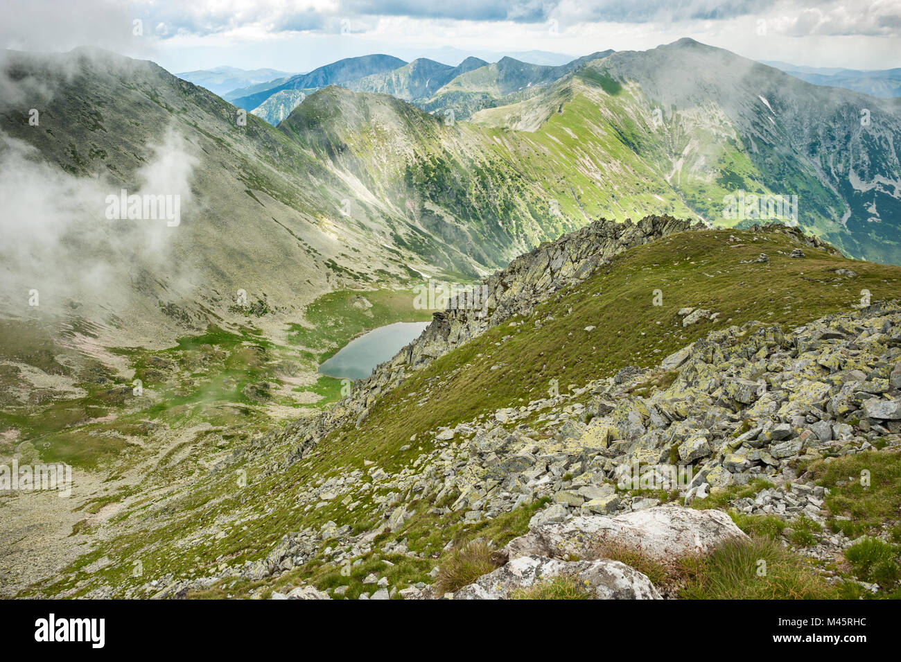 Hi-res panorama di montagne Retezat, Romania, Europa Foto Stock