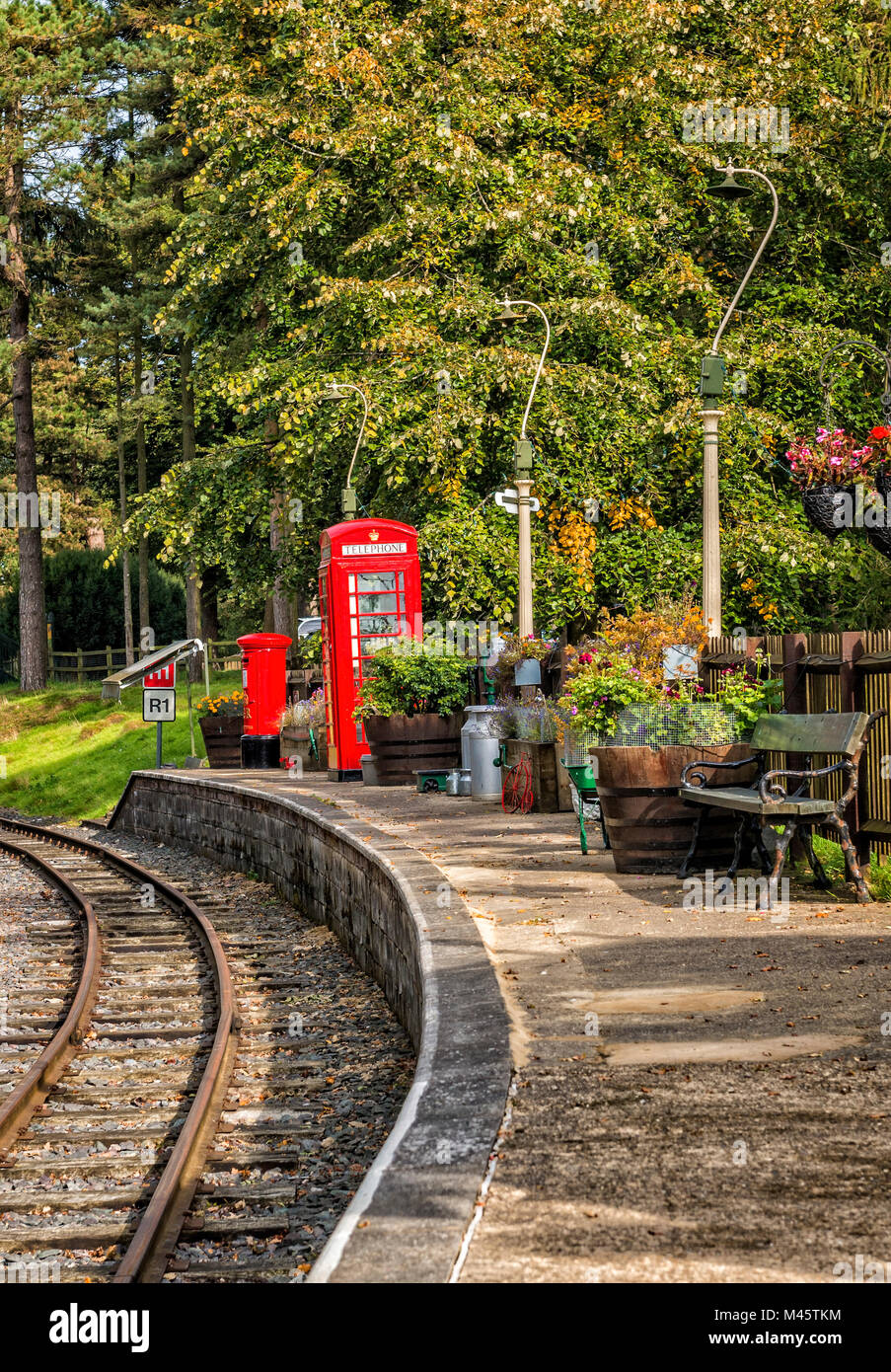 Campagna Stazione ferroviaria Inghilterra Foto Stock