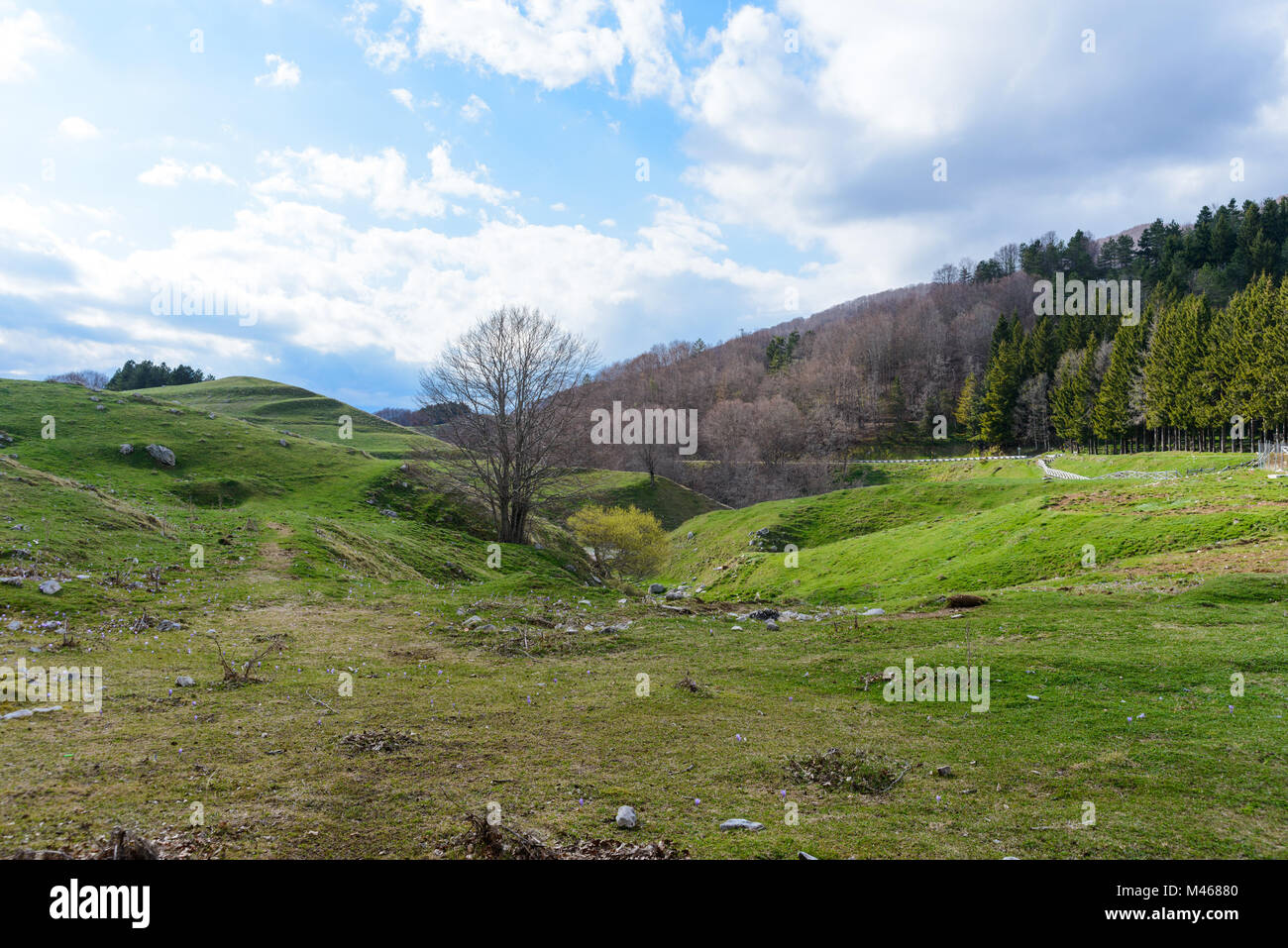 Bel paesaggio di montagna a Picinisco, Italia. Foto Stock