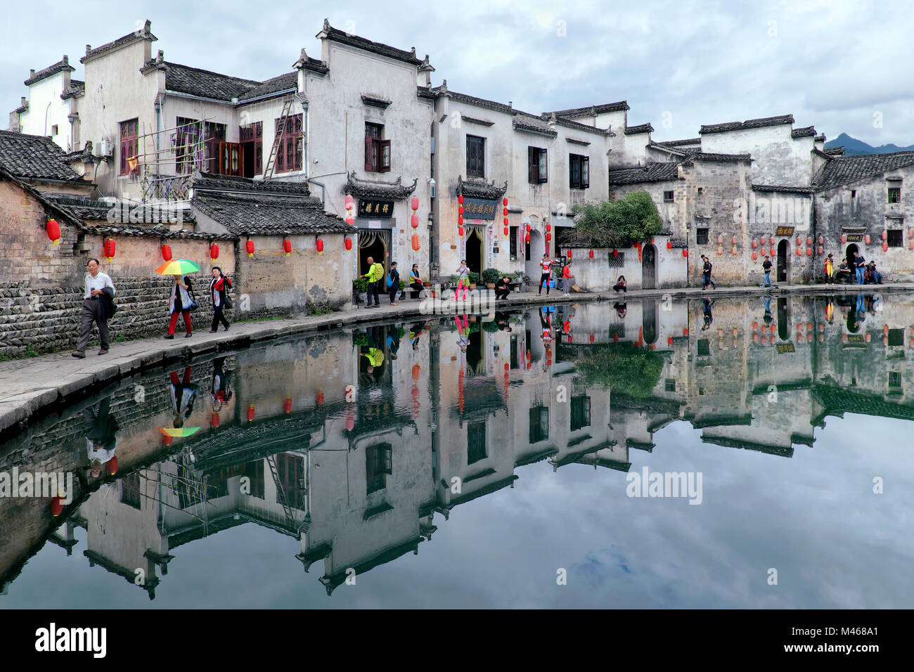 Il cinese antico borgo Hongcun, provincia di Anhui, Cina Foto Stock