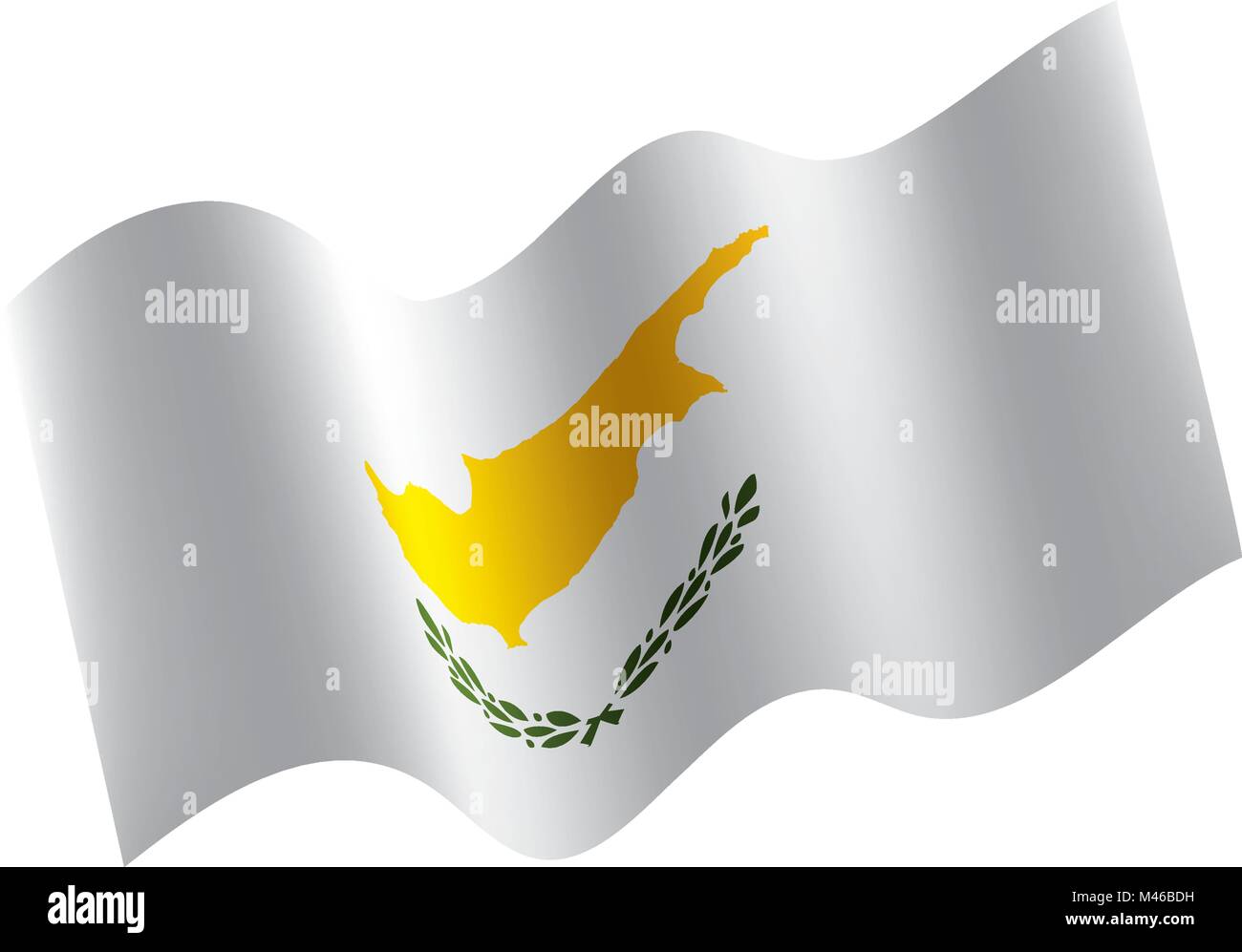 Bandiera di Cipro, illustrazione vettoriale Illustrazione Vettoriale