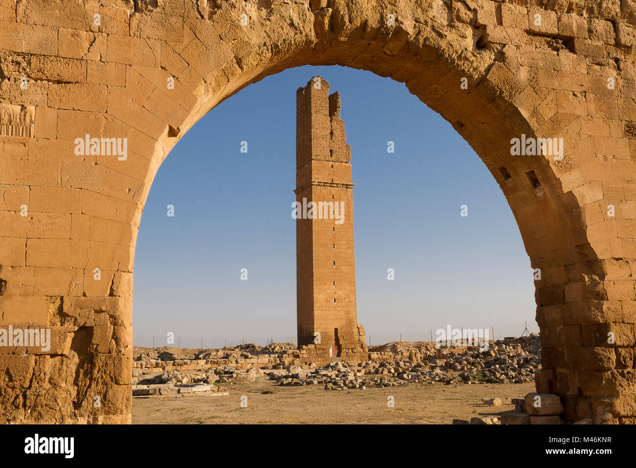 Le rovine della città antica di Harran, Sanliurfa, Turchia Foto Stock