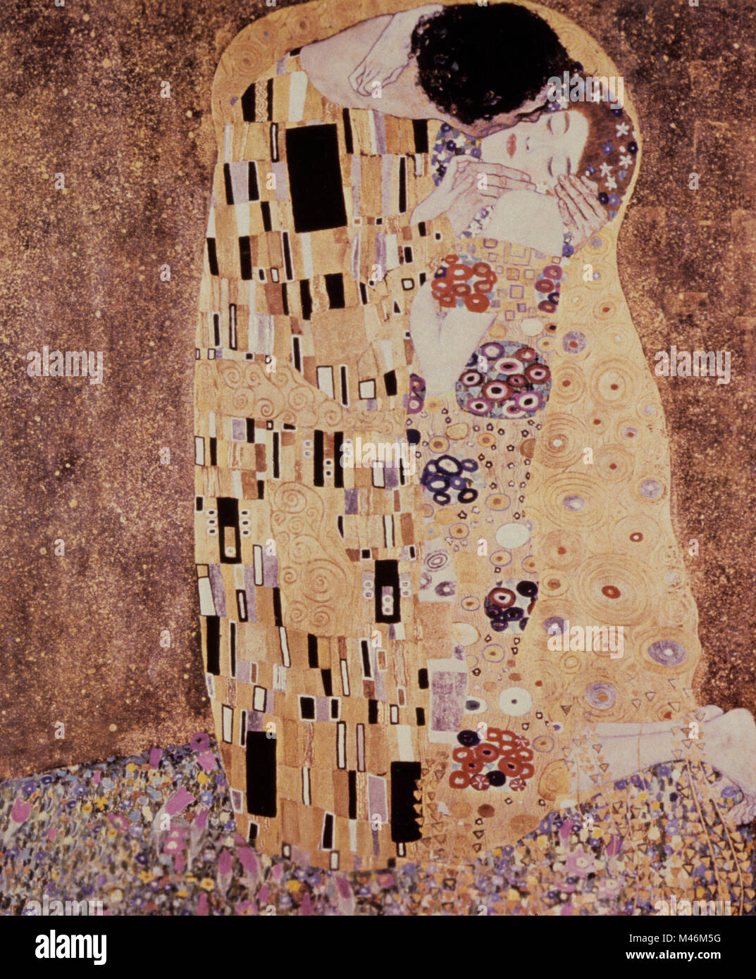 Gustav Klimt pittura, il bacio Foto Stock
