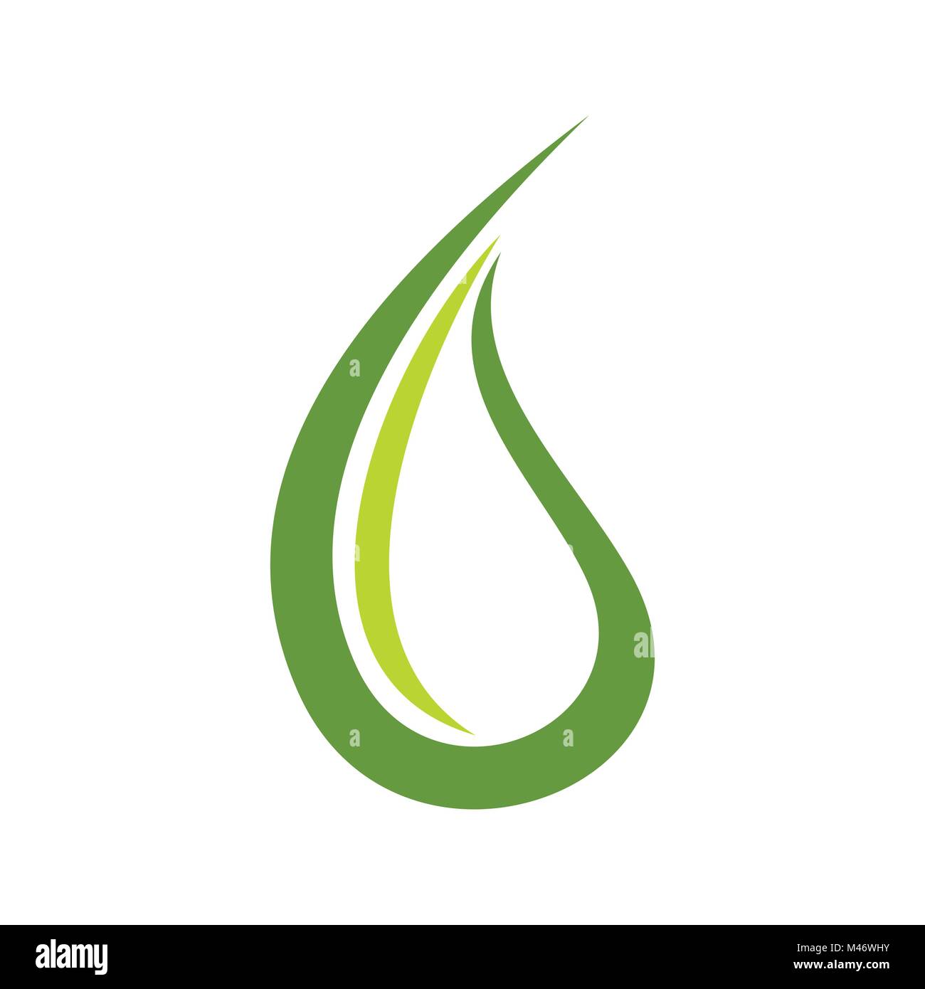 Abstract forma acqua di natura tecnica della linea verde logo Symbol Vector Graphic Design Illustrazione Vettoriale